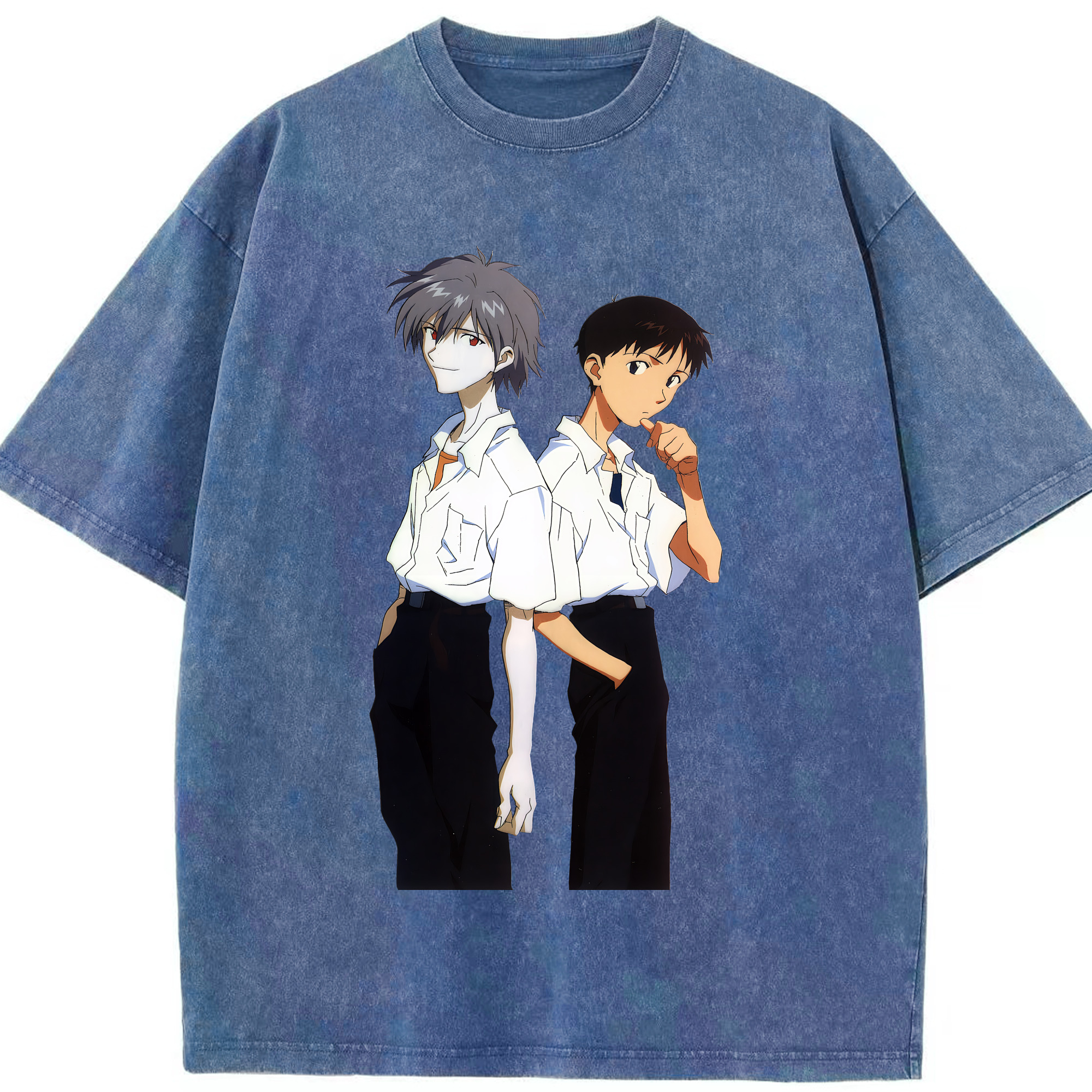 （画像用） EVA 新世紀エヴァンゲリオン 綿100% ヴィンテージ風 半袖Tシャツ（フロントプリント）