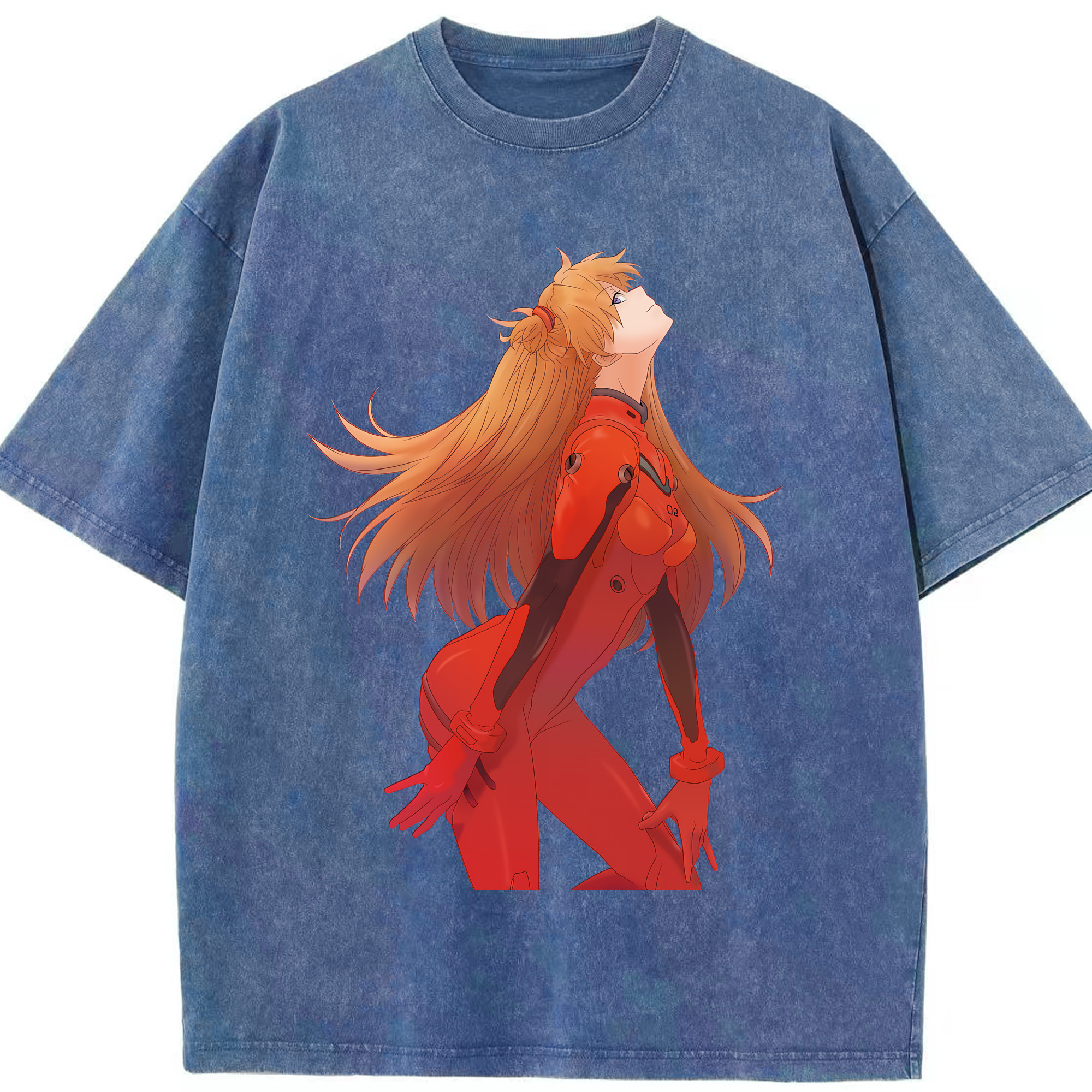 （画像用） EVA 新世紀エヴァンゲリオン 綿100% ヴィンテージ風 半袖Tシャツ（フロントプリント）