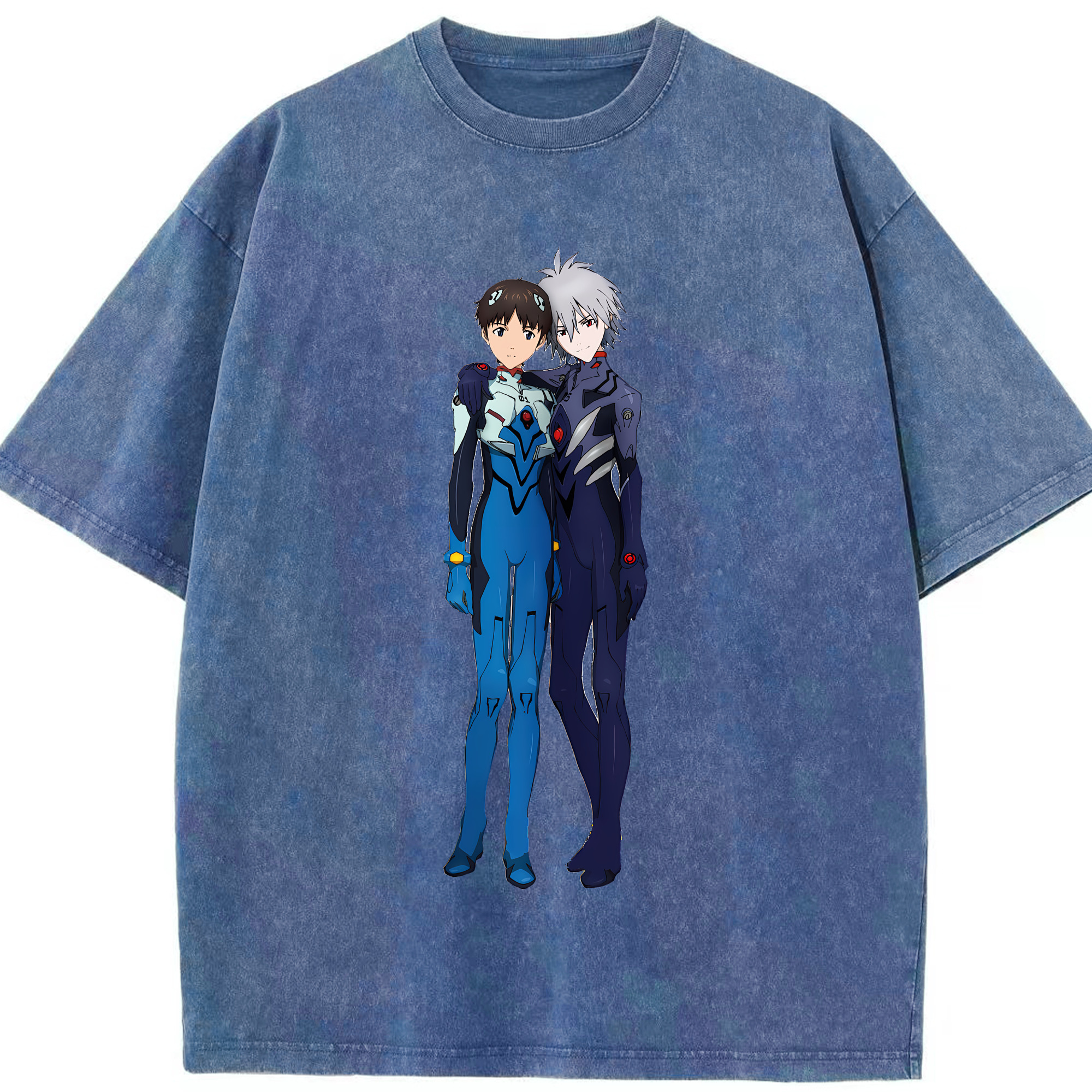 （画像用） EVA 新世紀エヴァンゲリオン 綿100% ヴィンテージ風 半袖Tシャツ（フロントプリント）