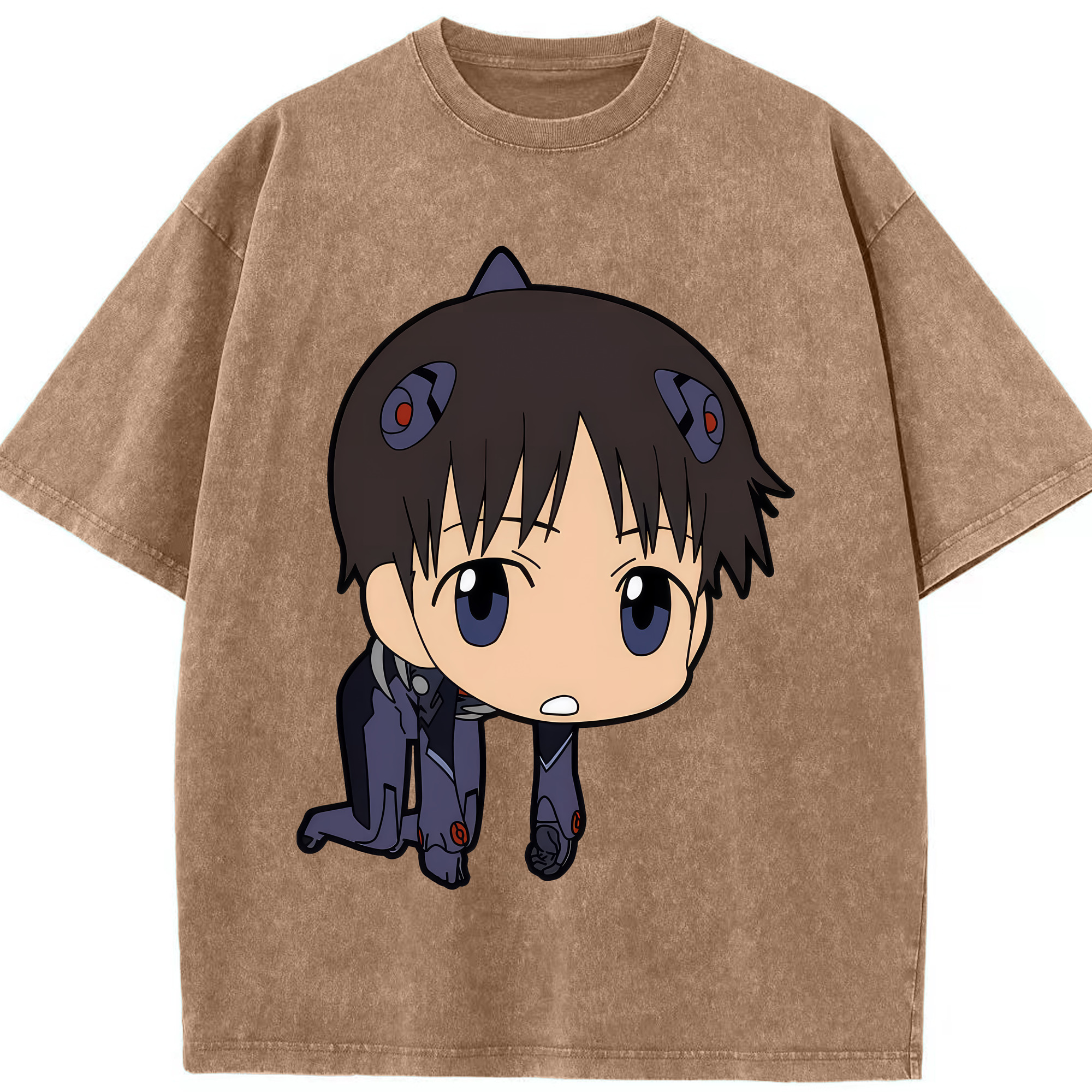 （画像用） EVA 新世紀エヴァンゲリオン 綿100% ヴィンテージ風 半袖Tシャツ（フロントプリント）