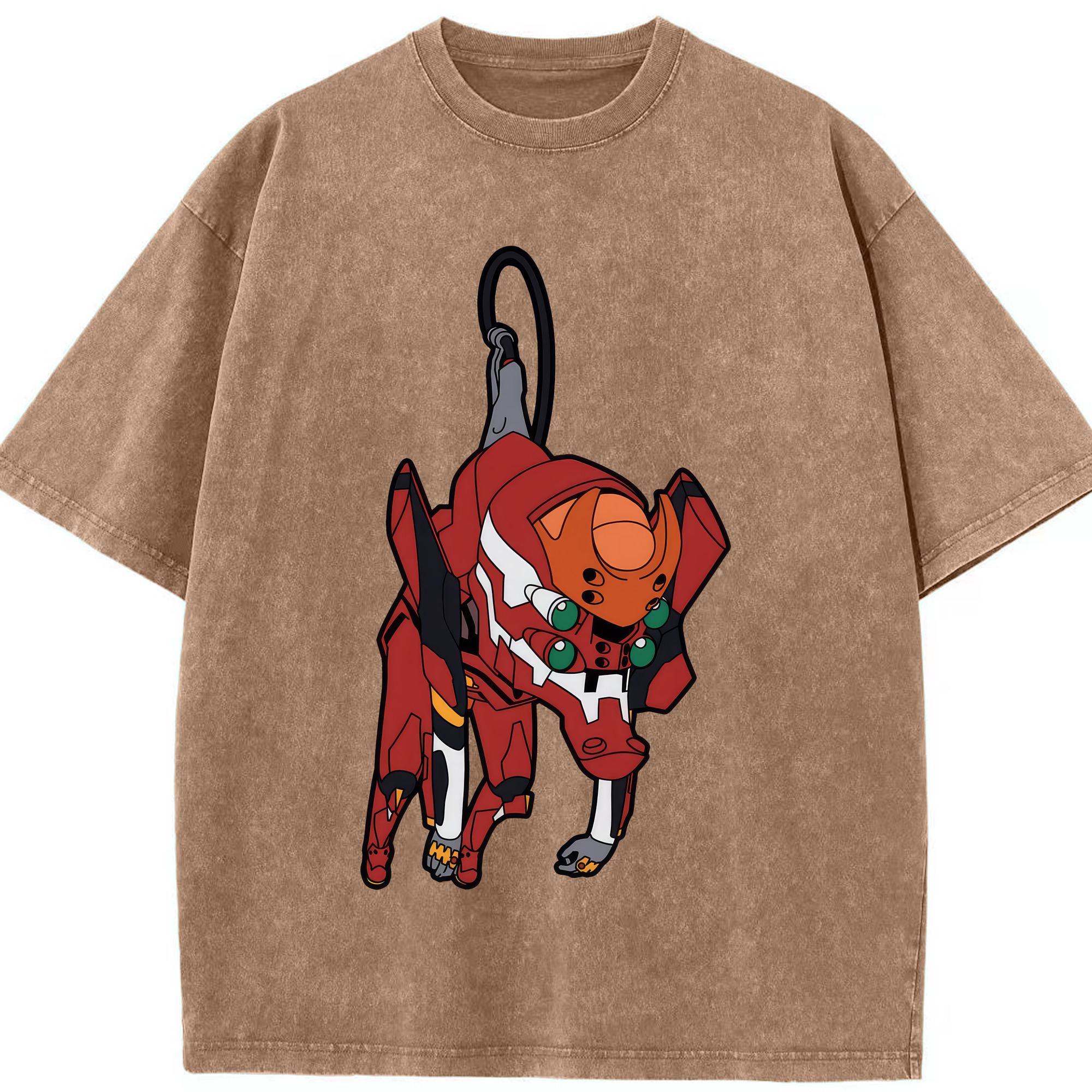 （画像用） EVA 新世紀エヴァンゲリオン 綿100% ヴィンテージ風 半袖Tシャツ（フロントプリント）