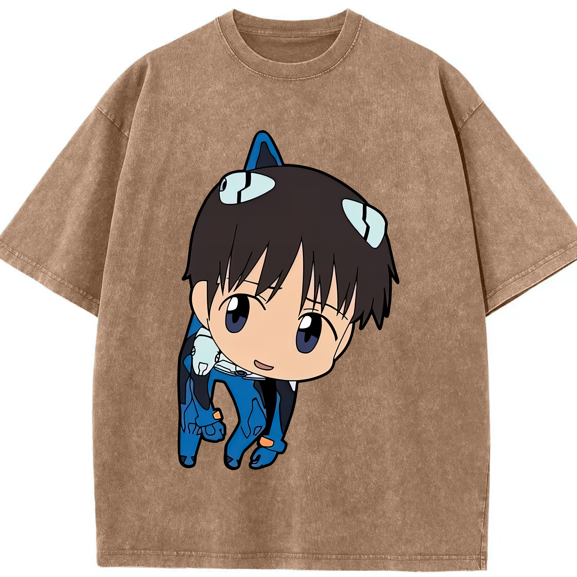 （画像用） EVA 新世紀エヴァンゲリオン 綿100% ヴィンテージ風 半袖Tシャツ（フロントプリント）