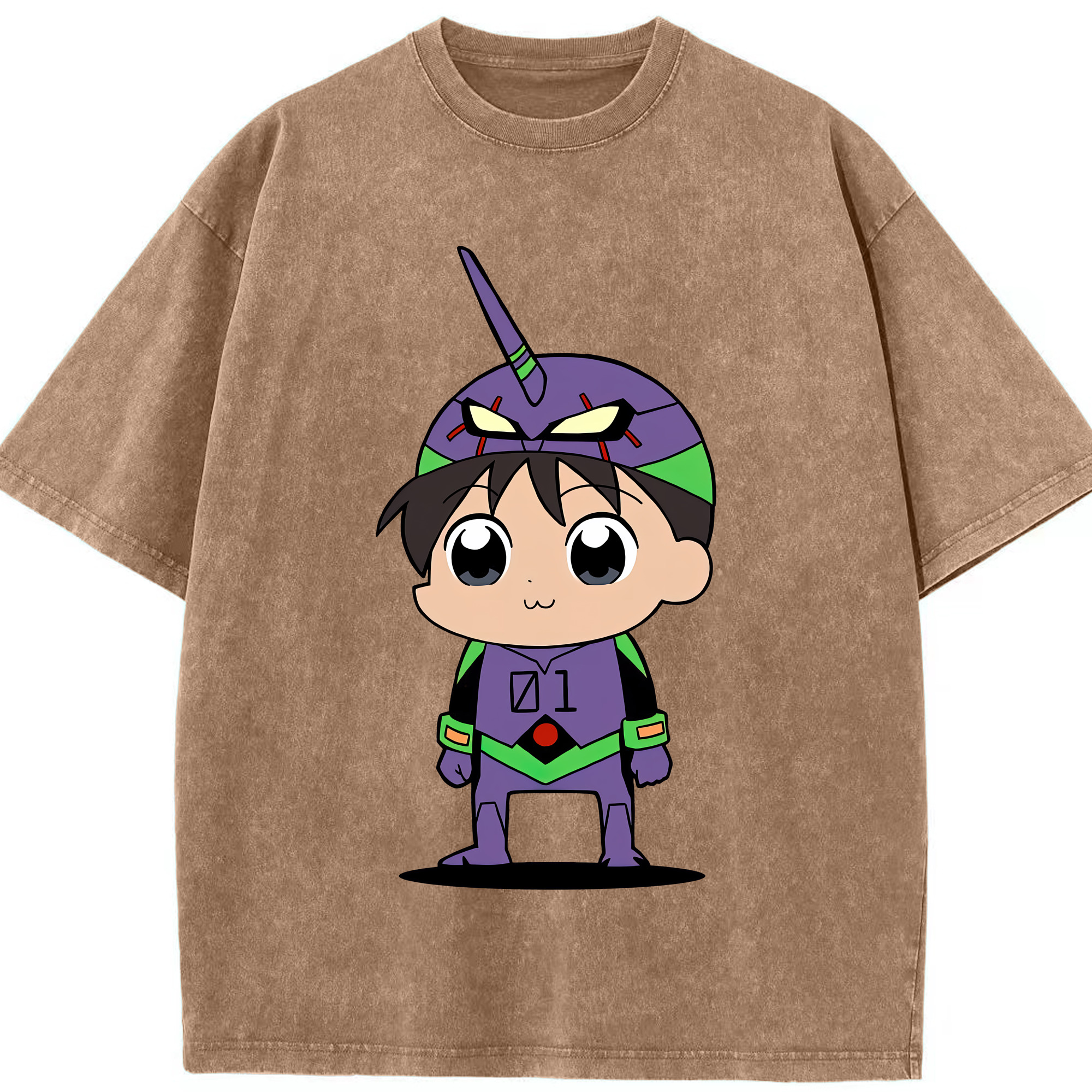 （画像用） EVA 新世紀エヴァンゲリオン 綿100% ヴィンテージ風 半袖Tシャツ（フロントプリント）