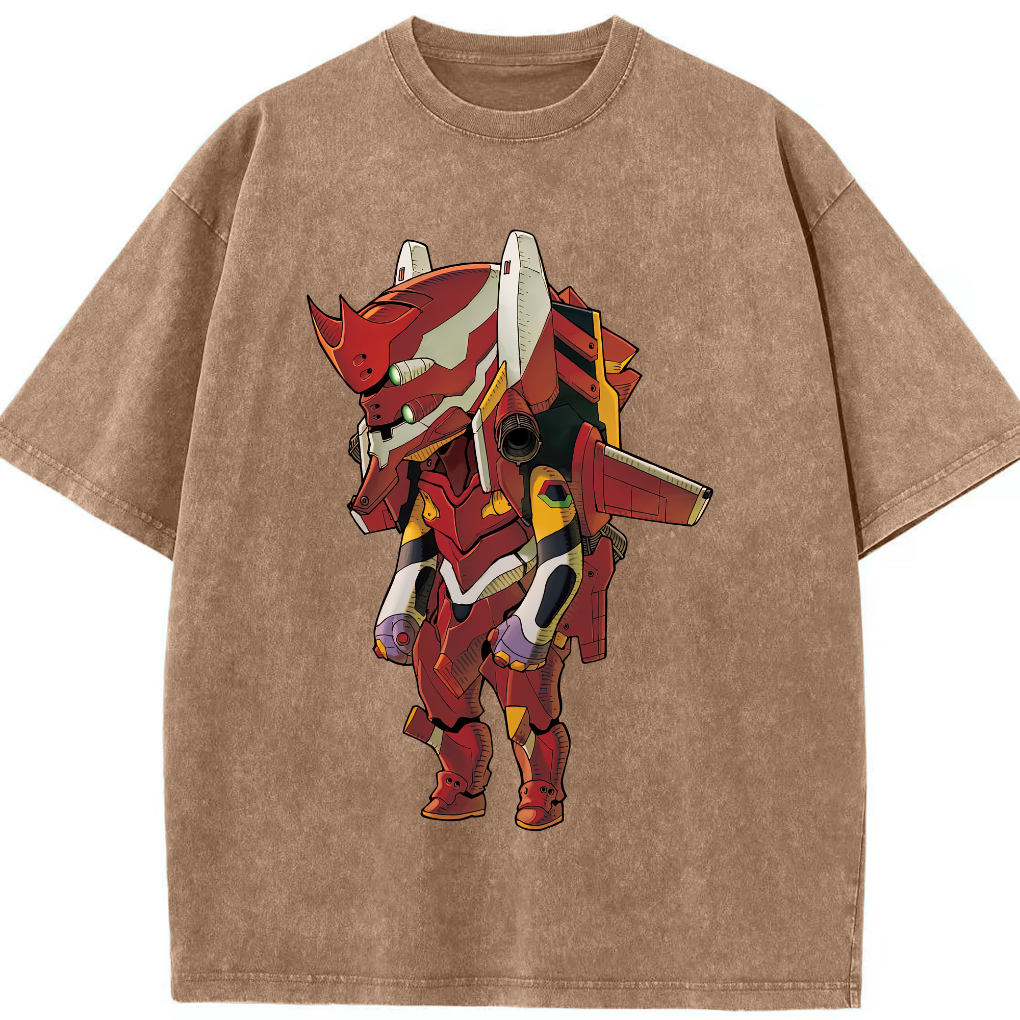 （画像用） EVA 新世紀エヴァンゲリオン 綿100% ヴィンテージ風 半袖Tシャツ（フロントプリント）