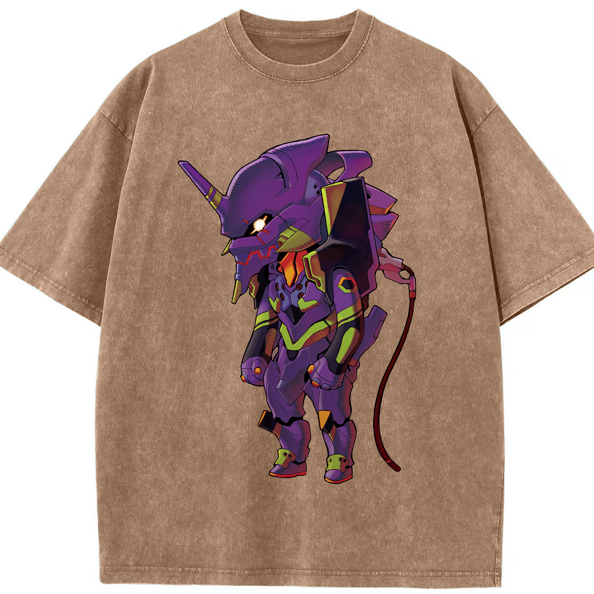 （画像用） EVA 新世紀エヴァンゲリオン 綿100% ヴィンテージ風 半袖Tシャツ（フロントプリント）