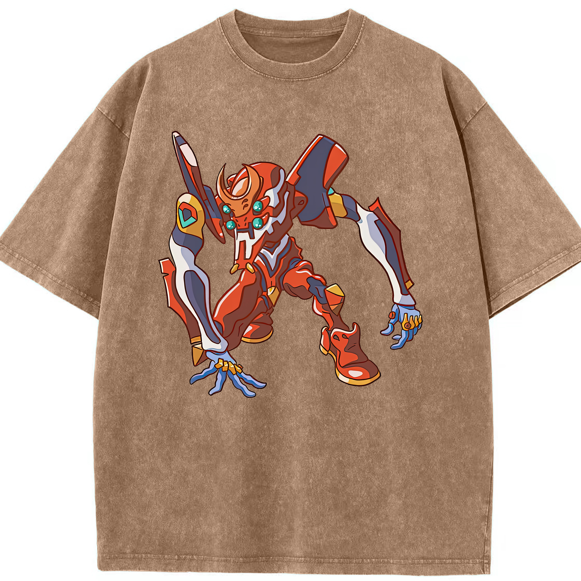 （画像用） EVA 新世紀エヴァンゲリオン 綿100% ヴィンテージ風 半袖Tシャツ（フロントプリント）
