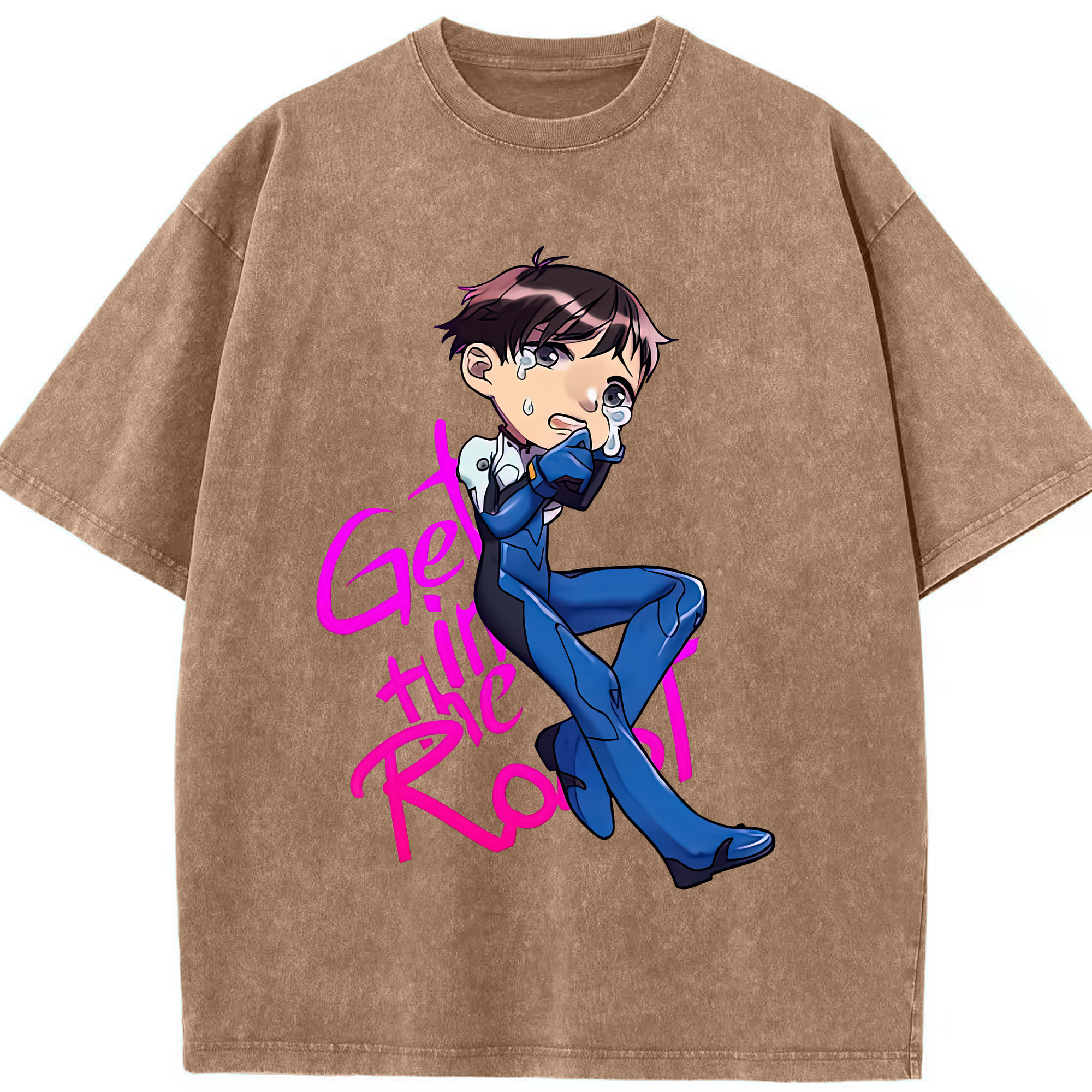 （画像用） EVA 新世紀エヴァンゲリオン 綿100% ヴィンテージ風 半袖Tシャツ（フロントプリント）