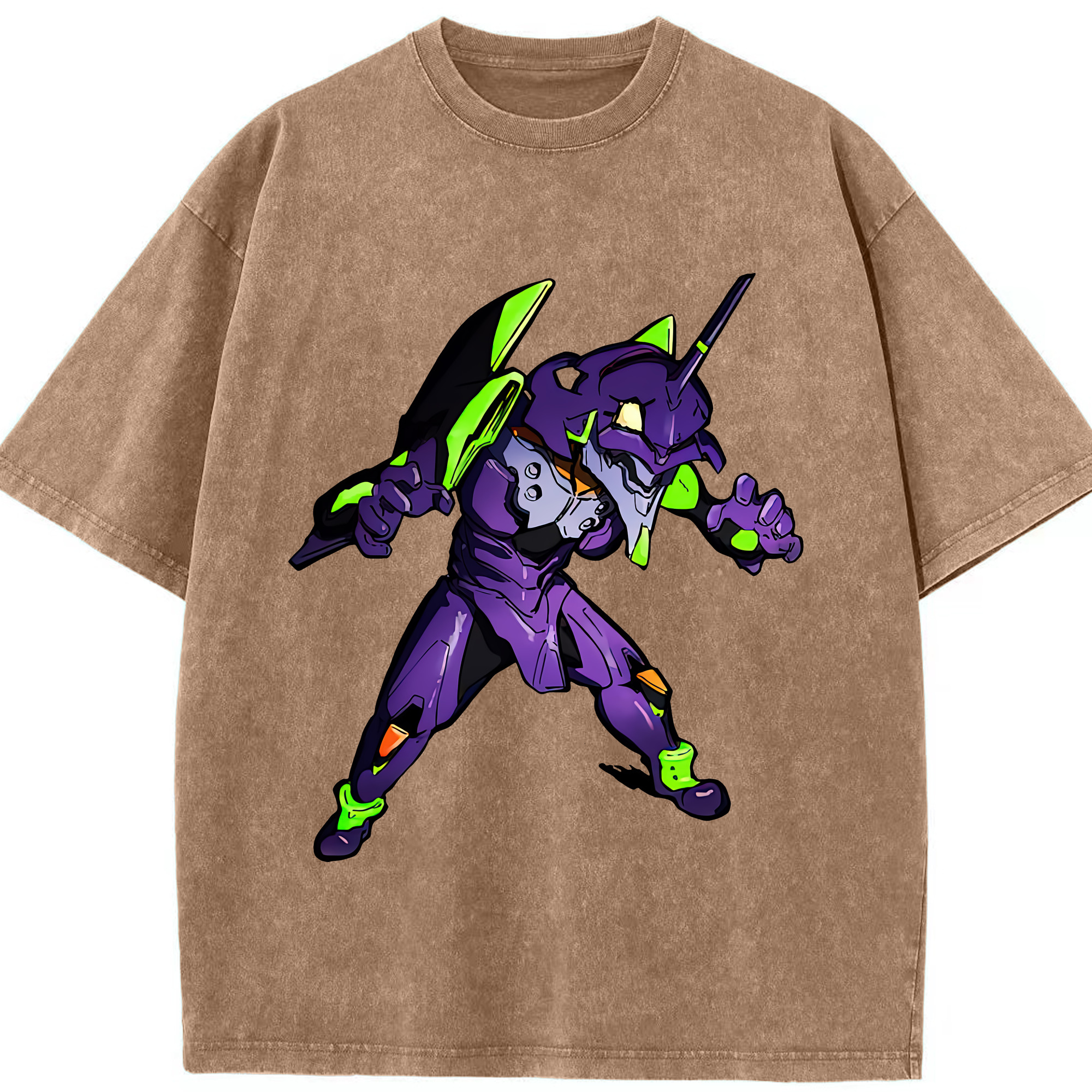 （画像用） EVA 新世紀エヴァンゲリオン 綿100% ヴィンテージ風 半袖Tシャツ（フロントプリント）