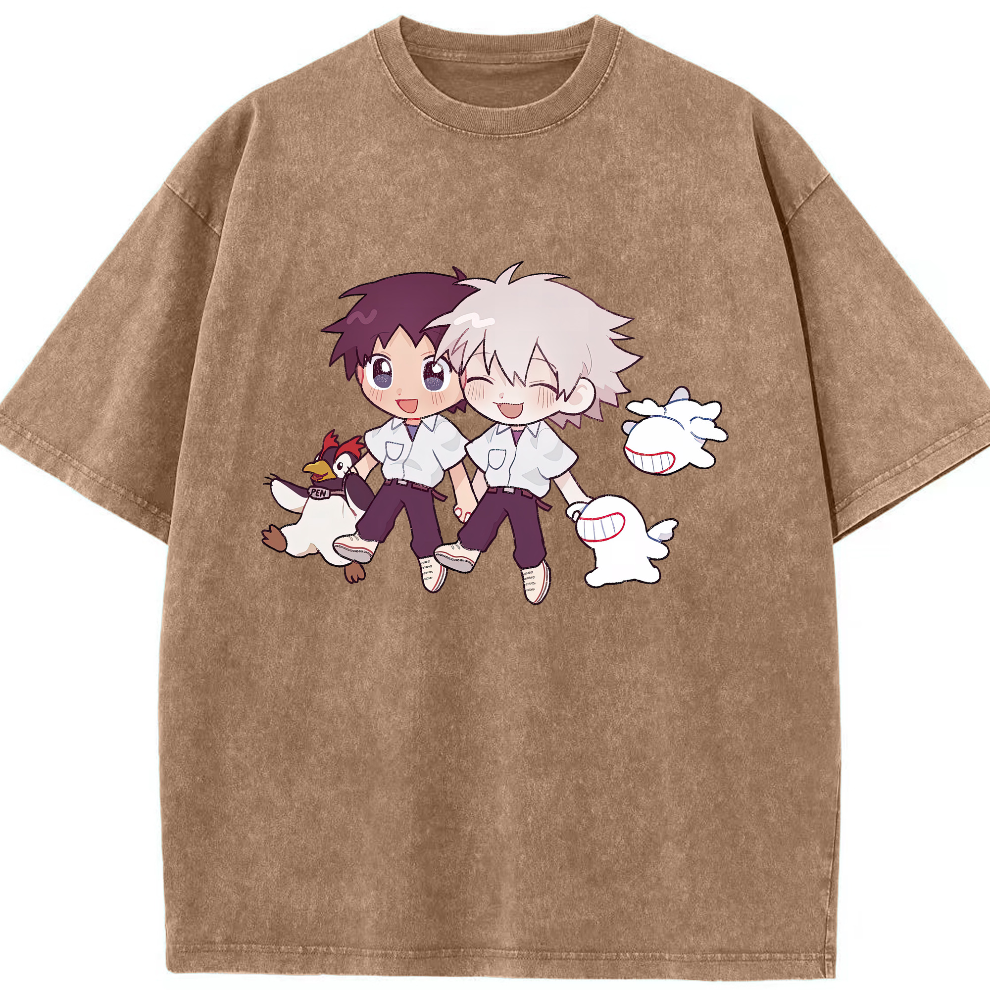 （画像用） EVA 新世紀エヴァンゲリオン 綿100% ヴィンテージ風 半袖Tシャツ（フロントプリント）
