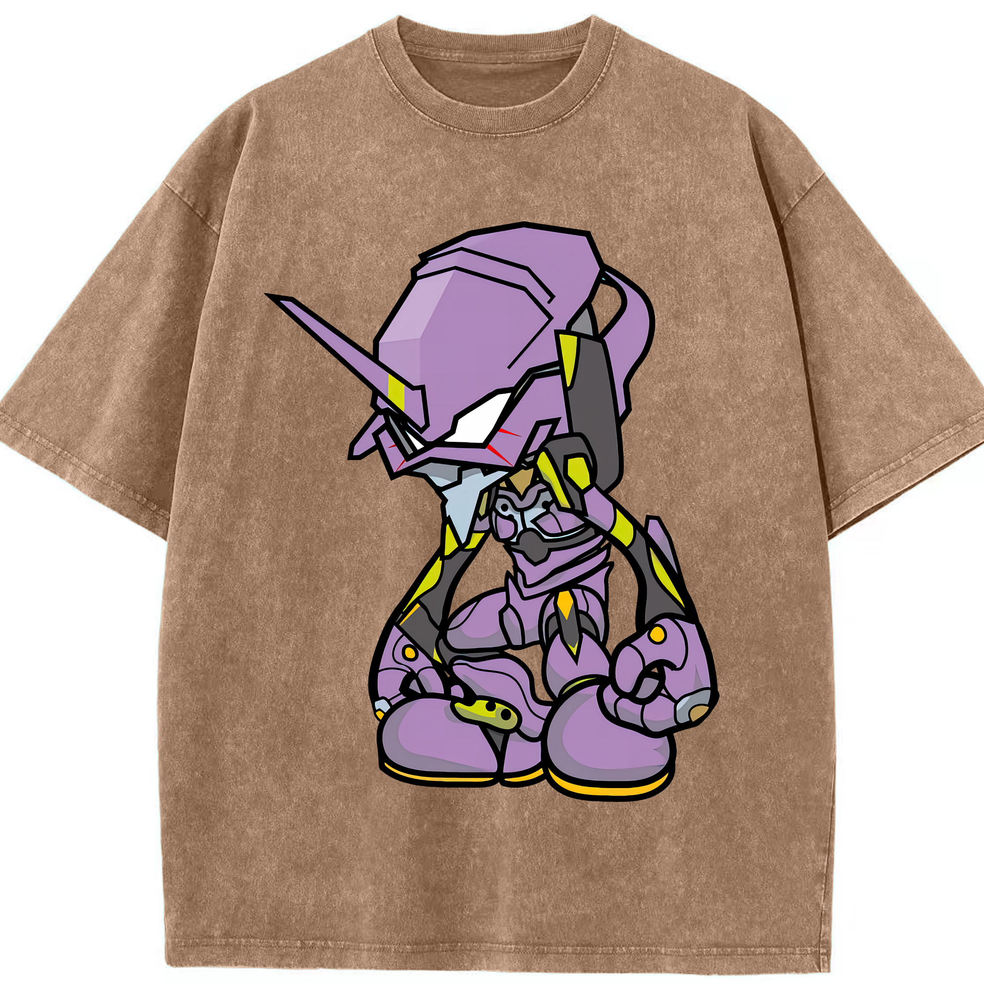 （画像用） EVA 新世紀エヴァンゲリオン 綿100% ヴィンテージ風 半袖Tシャツ（フロントプリント）
