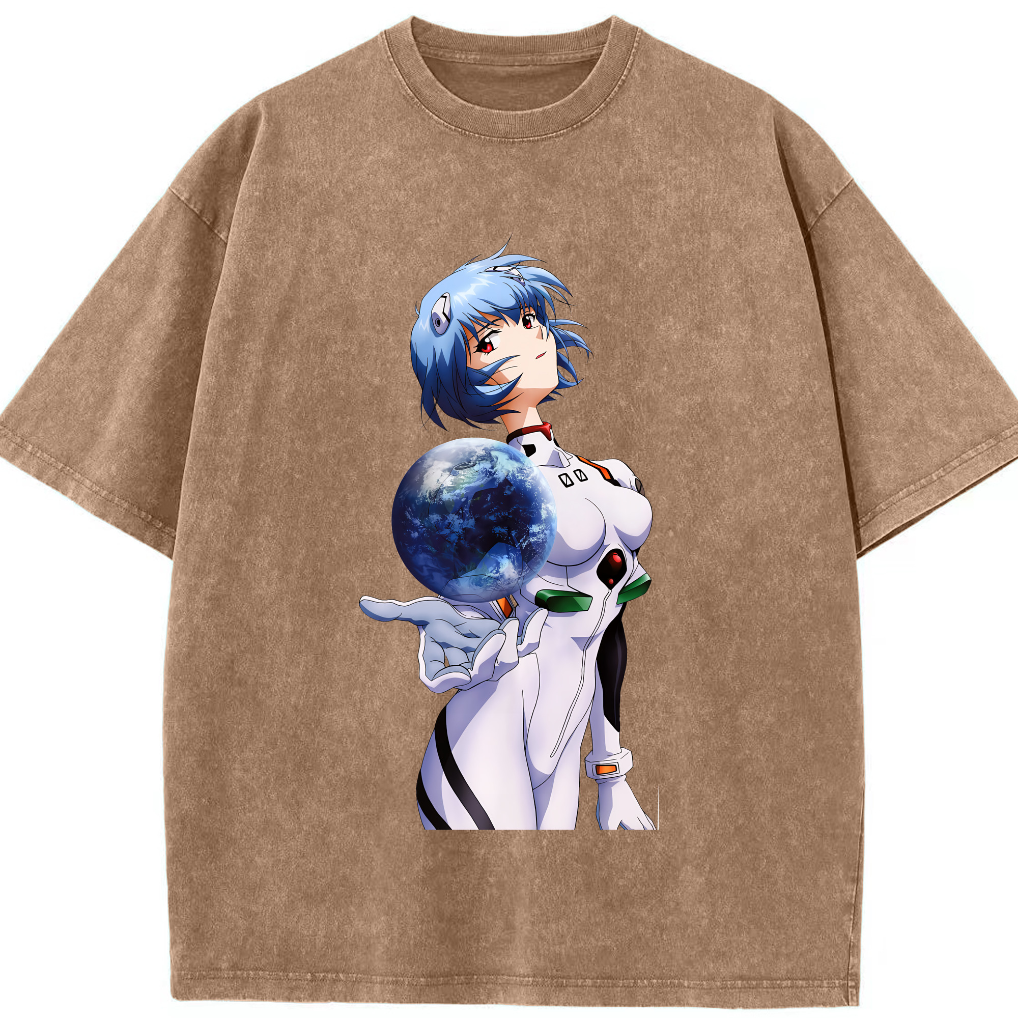 （画像用） EVA 新世紀エヴァンゲリオン 綿100% ヴィンテージ風 半袖Tシャツ（フロントプリント）