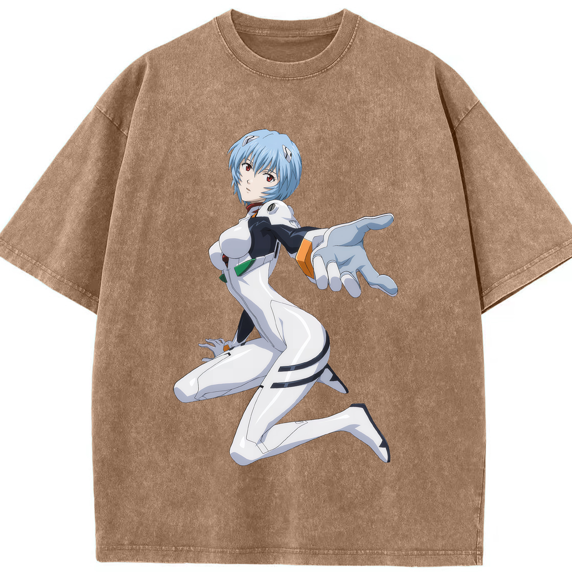 （画像用） EVA 新世紀エヴァンゲリオン 綿100% ヴィンテージ風 半袖Tシャツ（フロントプリント）