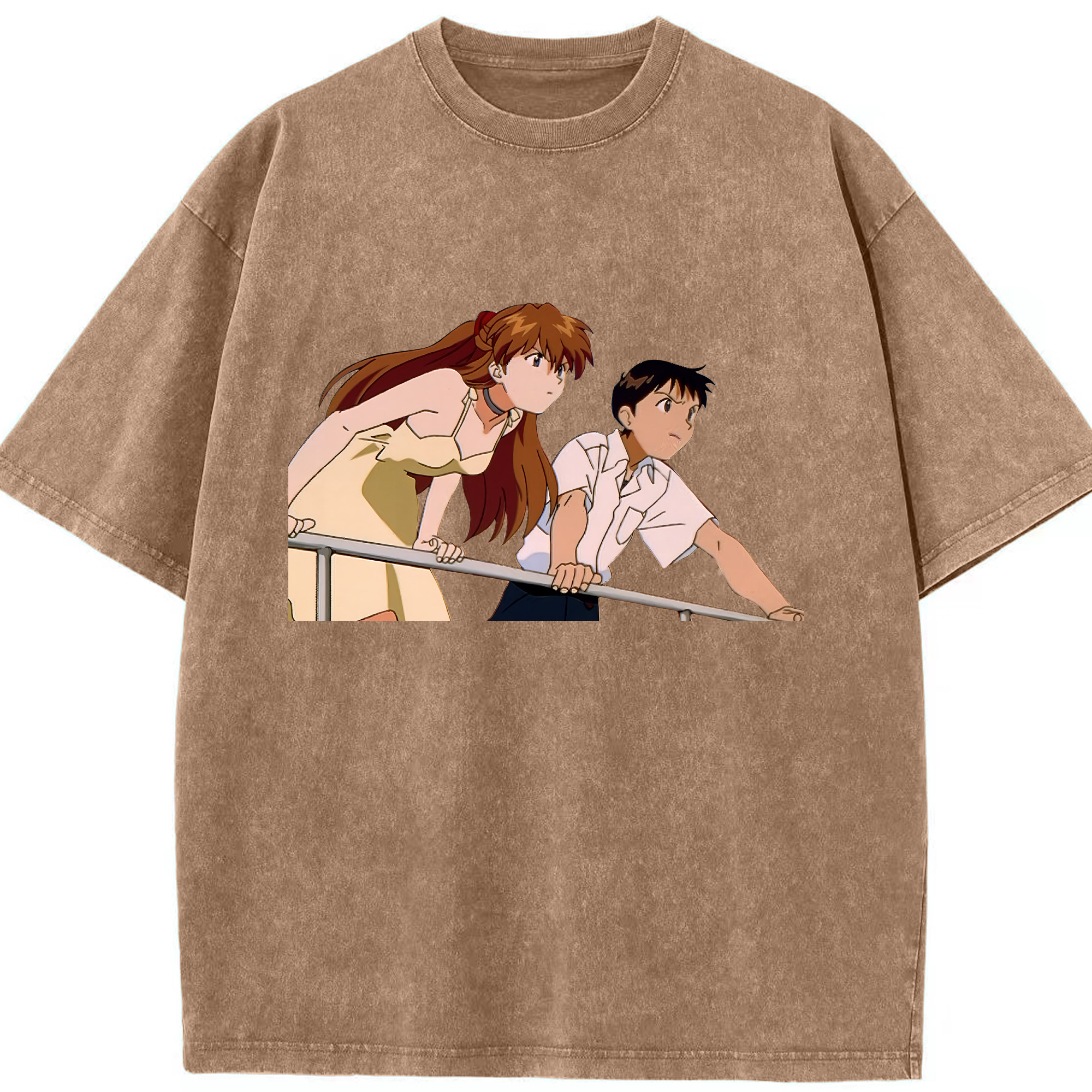 （画像用） EVA 新世紀エヴァンゲリオン 綿100% ヴィンテージ風 半袖Tシャツ（フロントプリント）