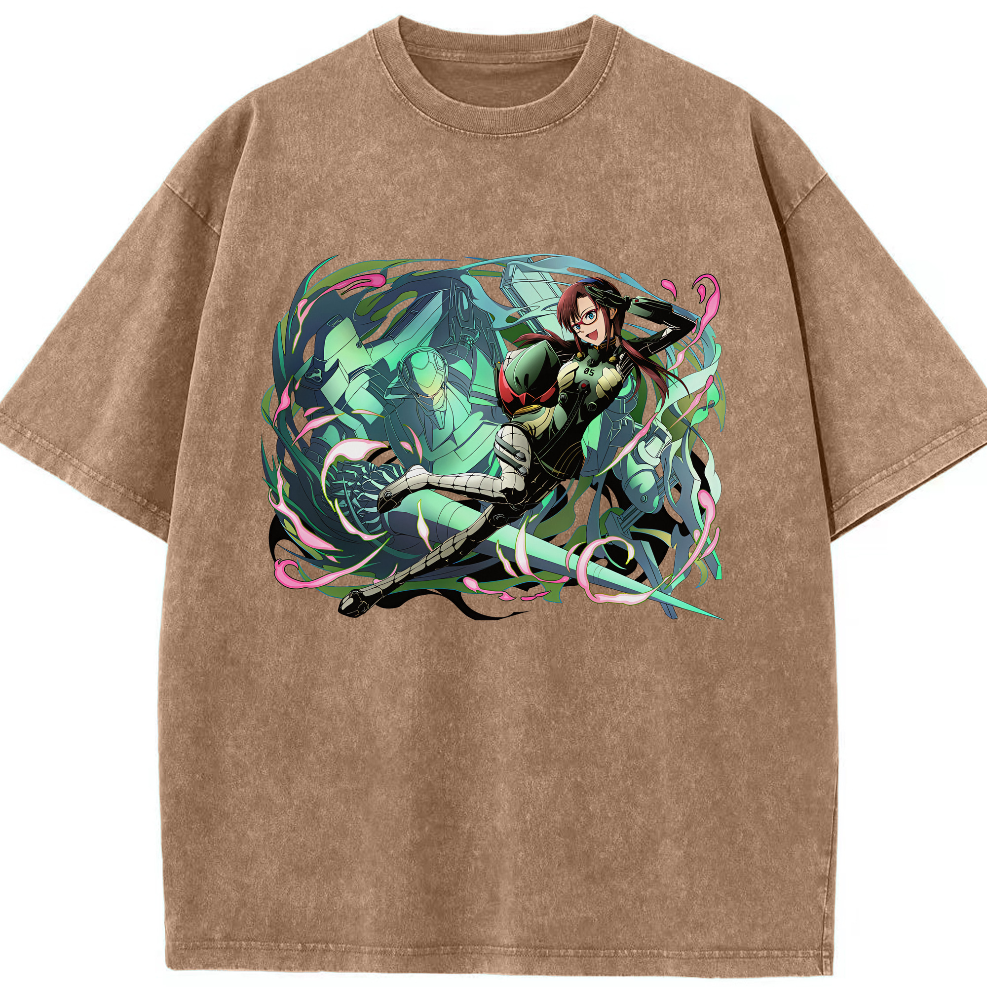 （画像用） EVA 新世紀エヴァンゲリオン 綿100% ヴィンテージ風 半袖Tシャツ（フロントプリント）