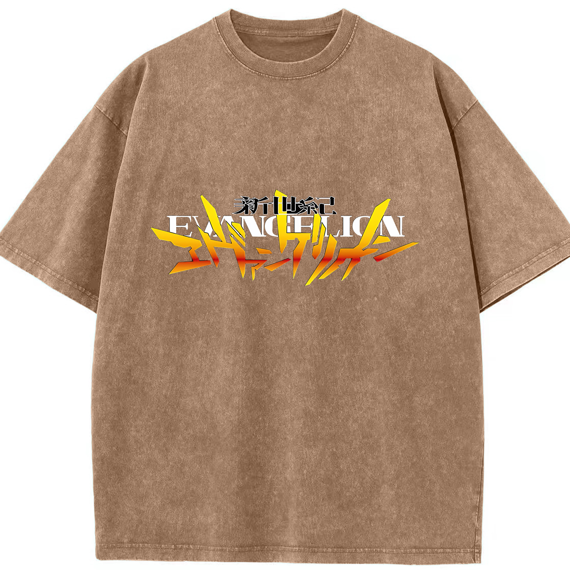 （画像用） EVA 新世紀エヴァンゲリオン 綿100% ヴィンテージ風 半袖Tシャツ（フロントプリント）