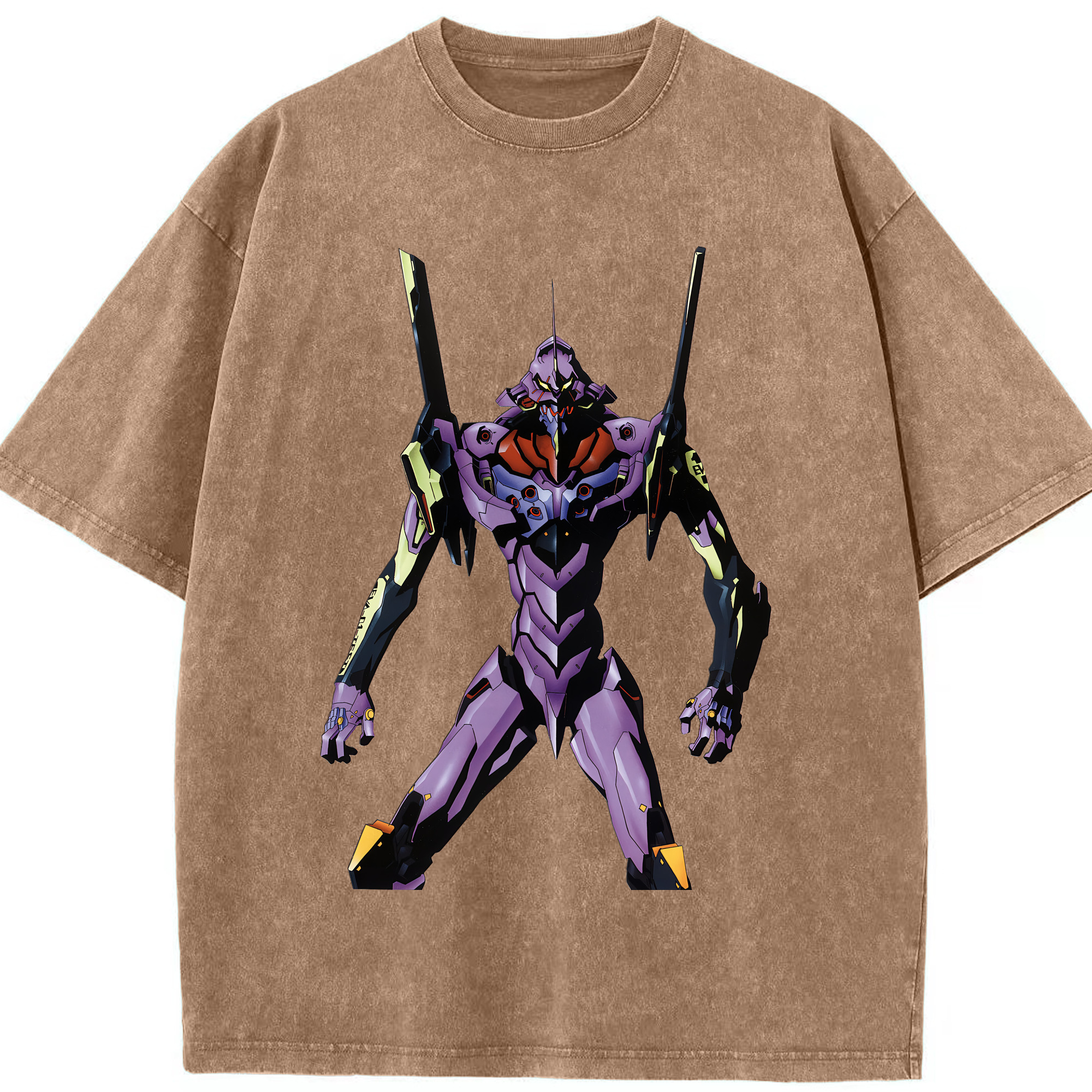 （画像用） EVA 新世紀エヴァンゲリオン 綿100% ヴィンテージ風 半袖Tシャツ（フロントプリント）