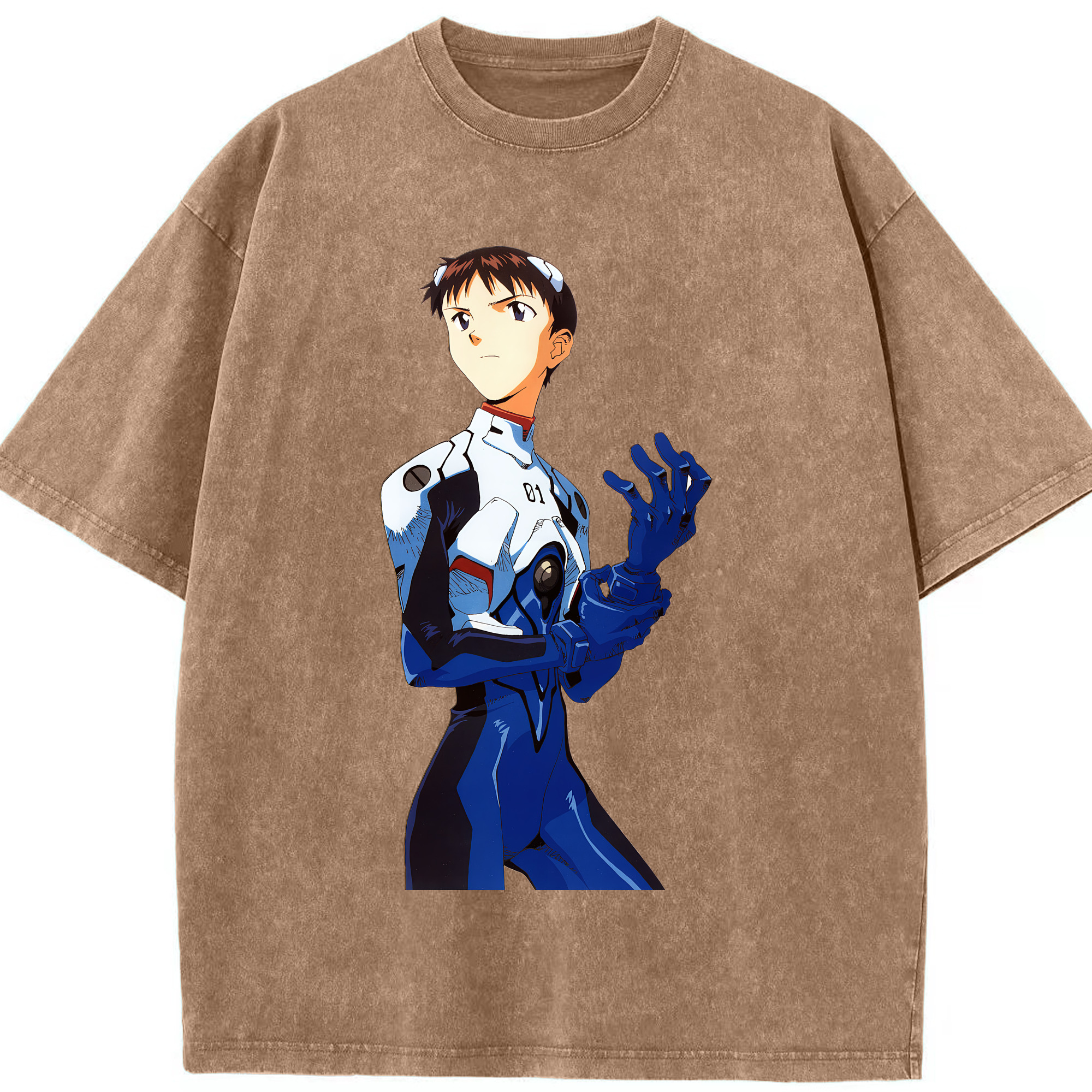 （画像用） EVA 新世紀エヴァンゲリオン 綿100% ヴィンテージ風 半袖Tシャツ（フロントプリント）