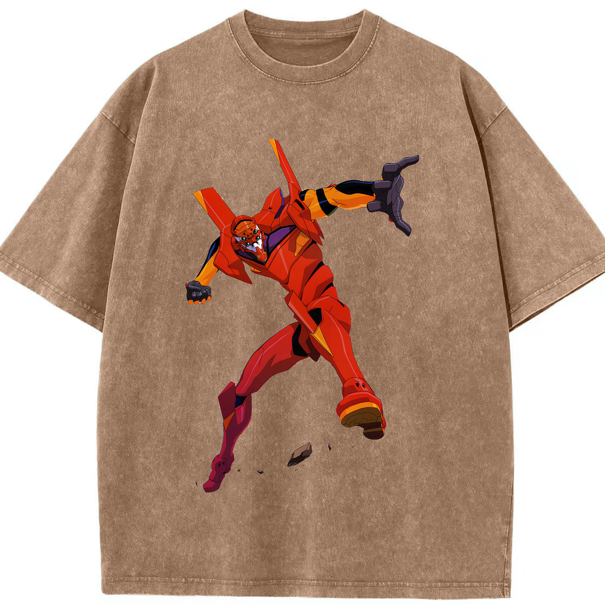 （画像用） EVA 新世紀エヴァンゲリオン 綿100% ヴィンテージ風 半袖Tシャツ（フロントプリント）