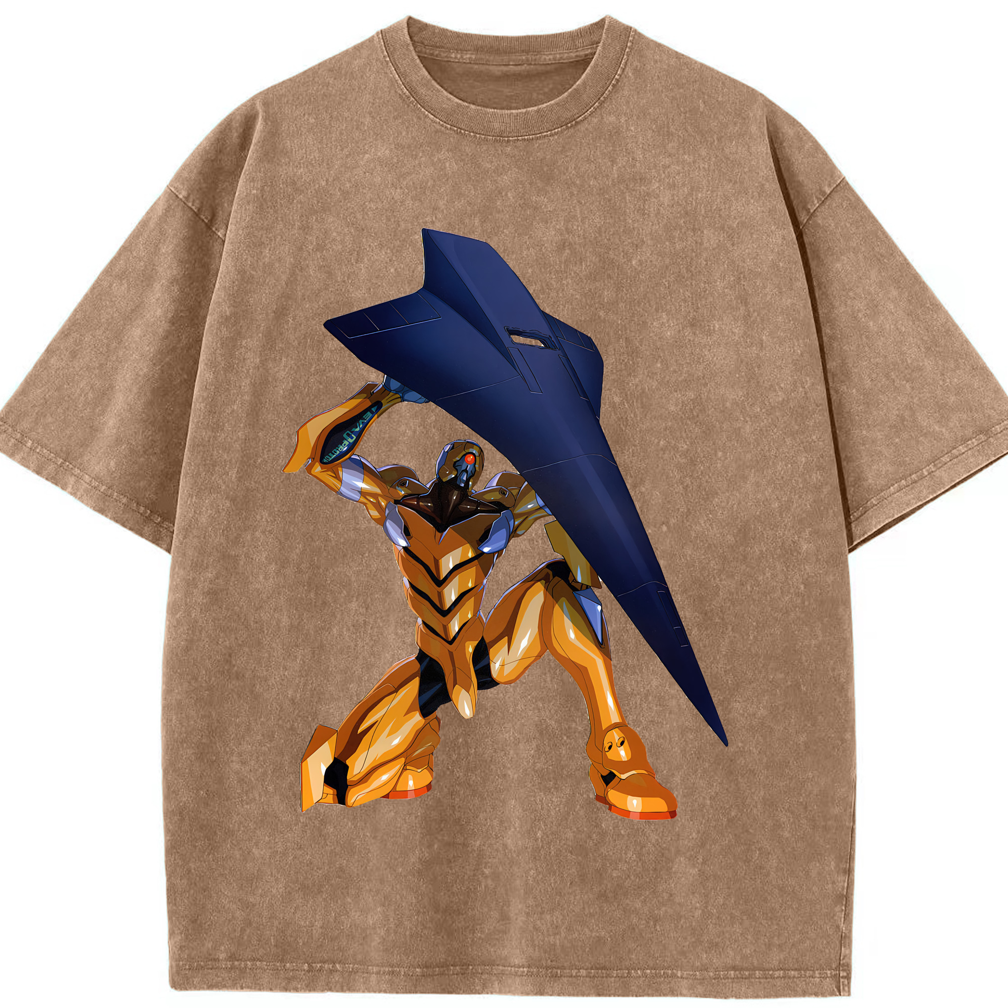 （画像用） EVA 新世紀エヴァンゲリオン 綿100% ヴィンテージ風 半袖Tシャツ（フロントプリント）