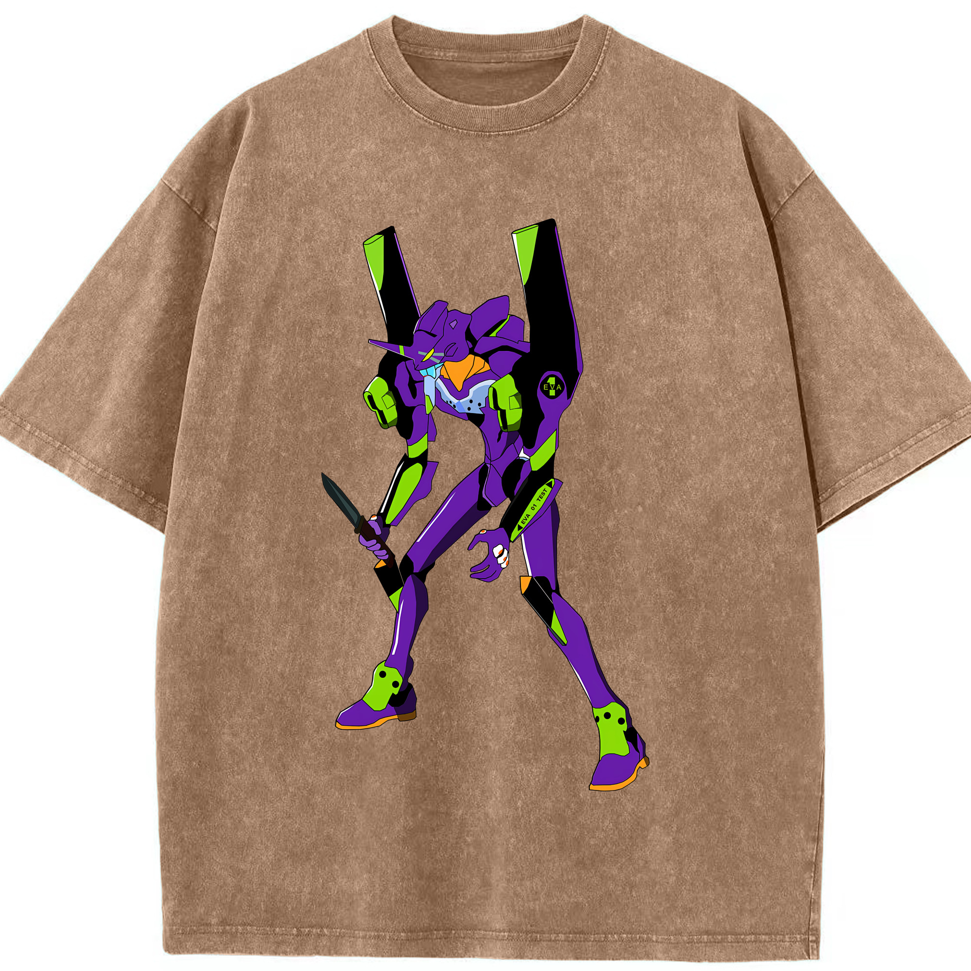 （画像用） EVA 新世紀エヴァンゲリオン 綿100% ヴィンテージ風 半袖Tシャツ（フロントプリント）