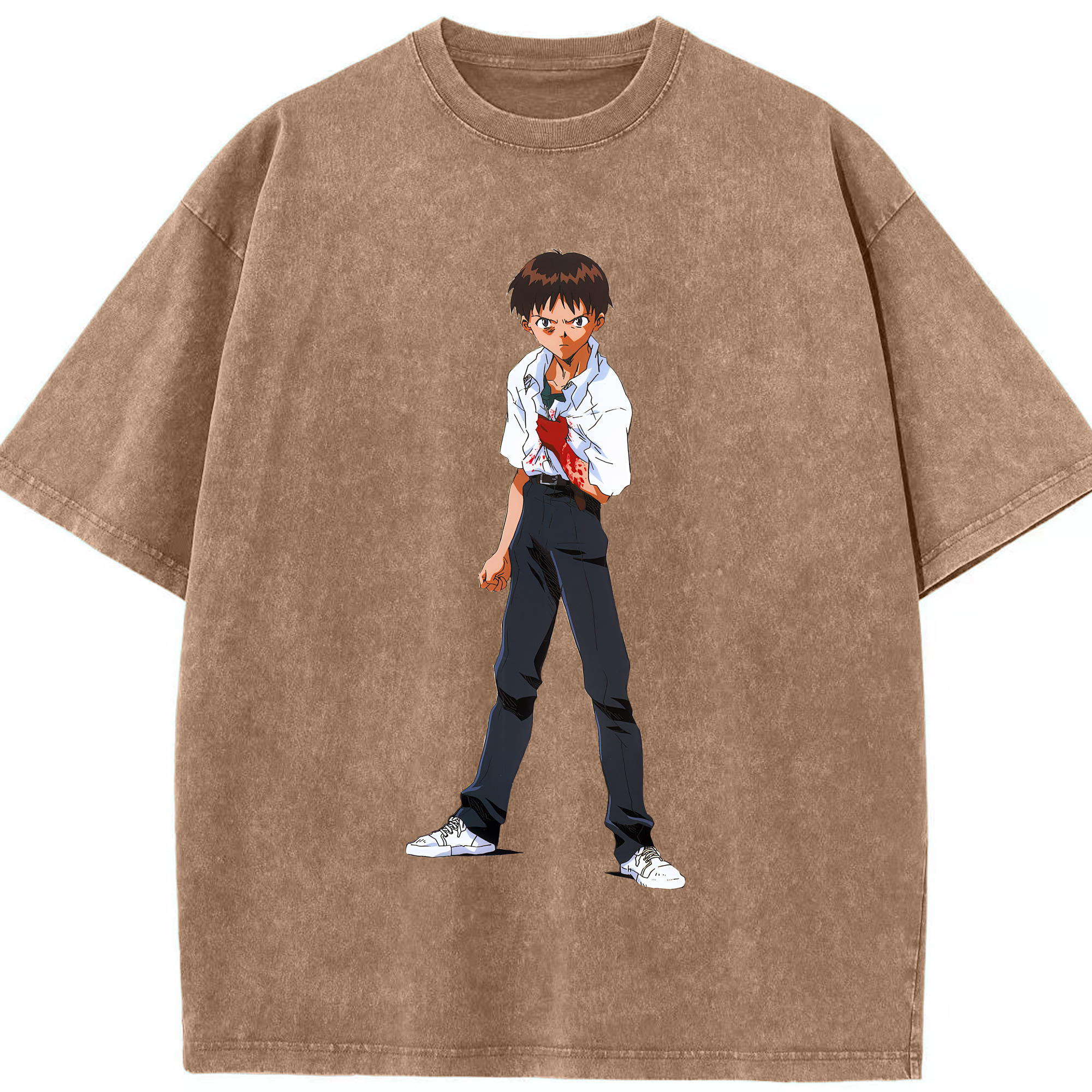 （画像用） EVA 新世紀エヴァンゲリオン 綿100% ヴィンテージ風 半袖Tシャツ（フロントプリント）