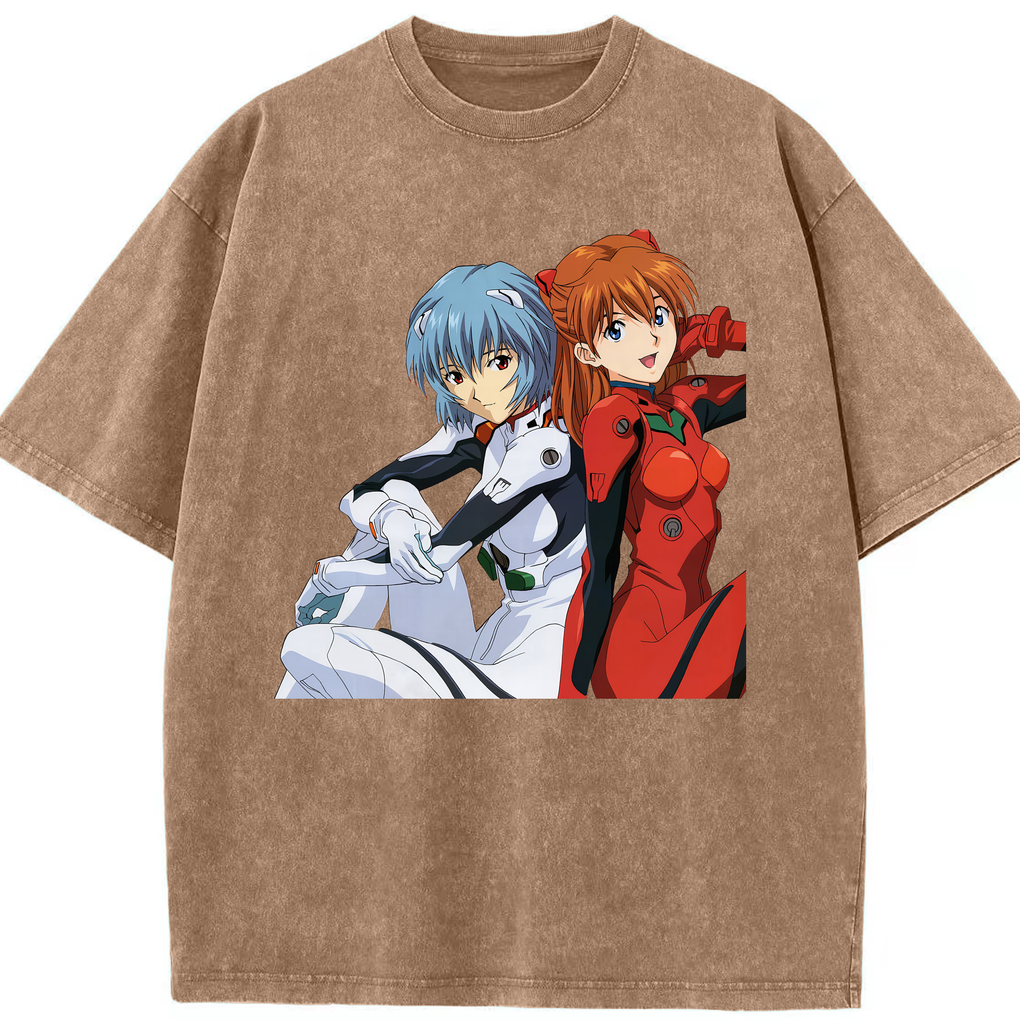 （画像用） EVA 新世紀エヴァンゲリオン 綿100% ヴィンテージ風 半袖Tシャツ（フロントプリント）