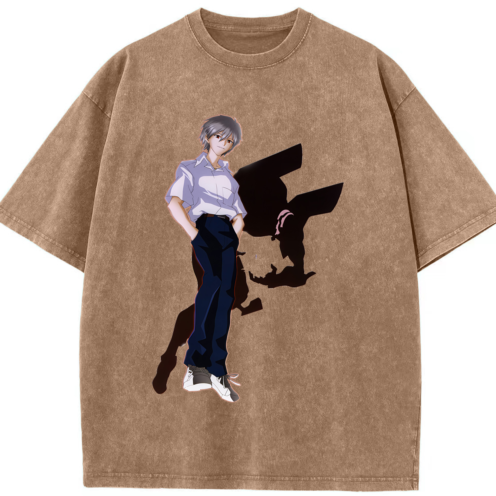 （画像用） EVA 新世紀エヴァンゲリオン 綿100% ヴィンテージ風 半袖Tシャツ（フロントプリント）