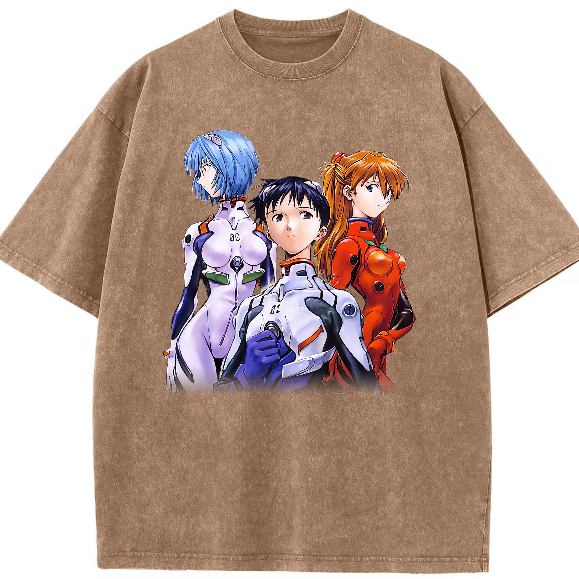 （画像用） EVA 新世紀エヴァンゲリオン 綿100% ヴィンテージ風 半袖Tシャツ（フロントプリント）