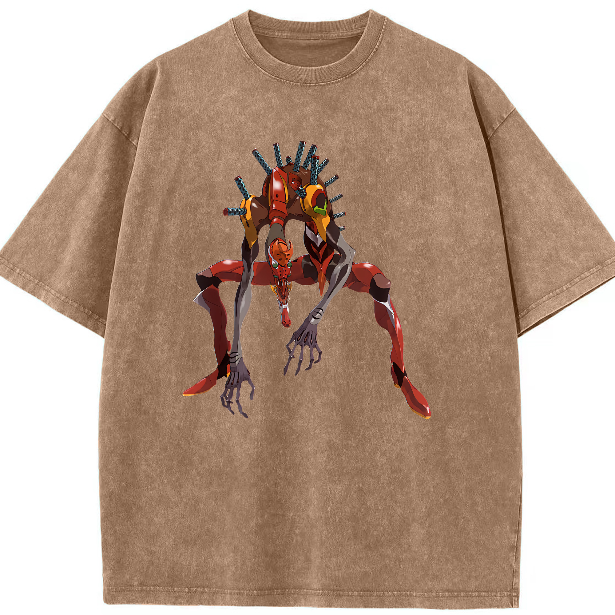 （画像用） EVA 新世紀エヴァンゲリオン 綿100% ヴィンテージ風 半袖Tシャツ（フロントプリント）