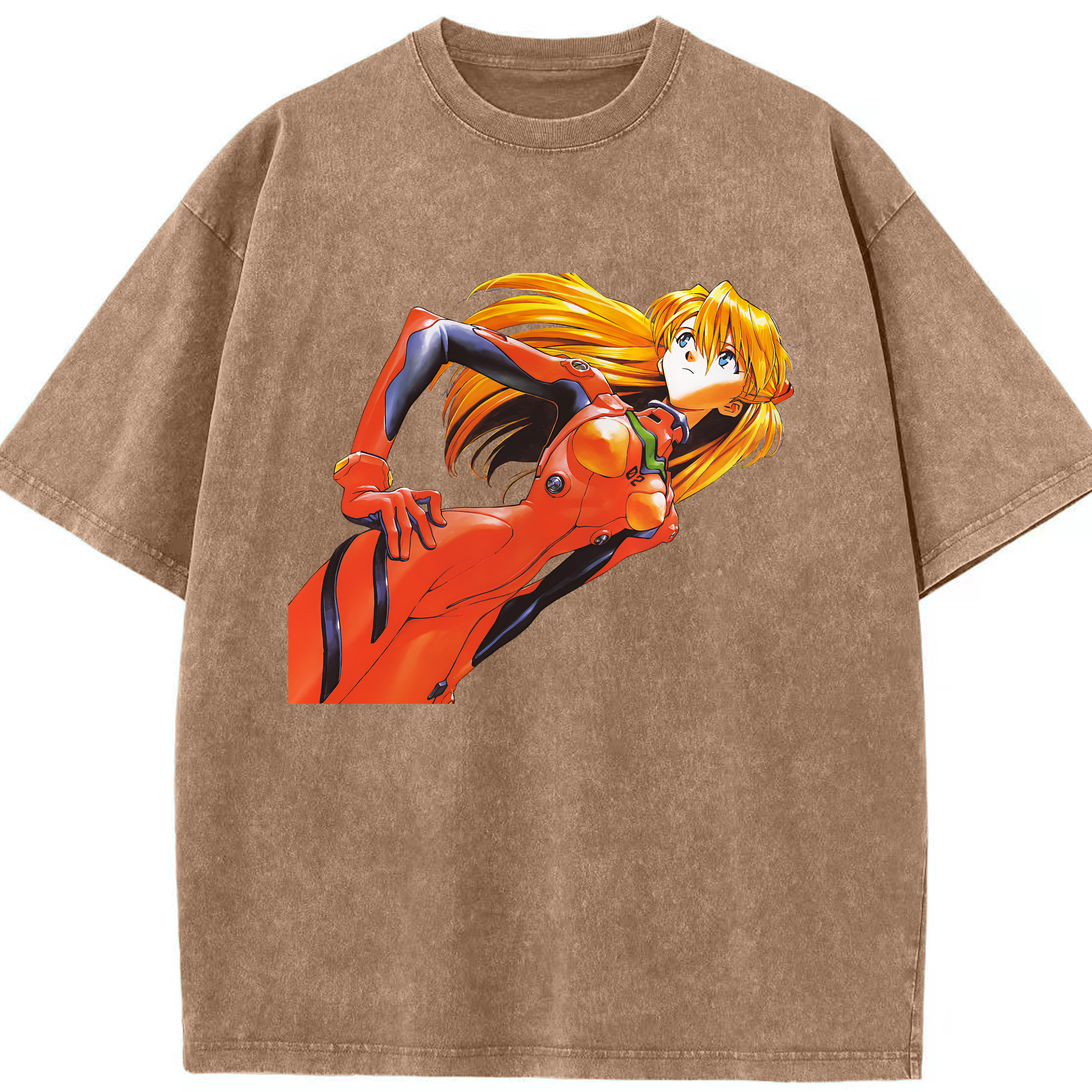 （画像用） EVA 新世紀エヴァンゲリオン 綿100% ヴィンテージ風 半袖Tシャツ（フロントプリント）