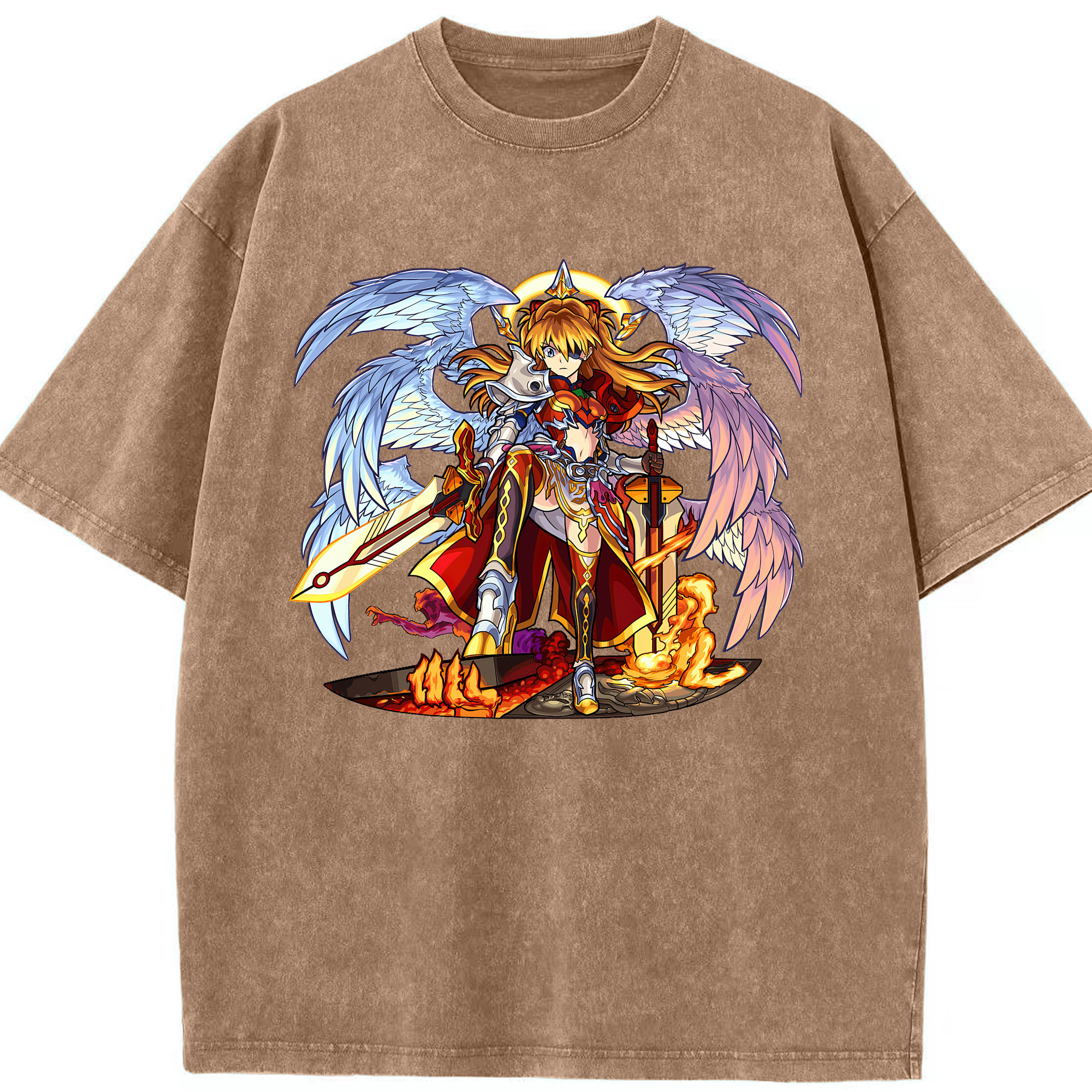 （画像用） EVA 新世紀エヴァンゲリオン 綿100% ヴィンテージ風 半袖Tシャツ（フロントプリント）