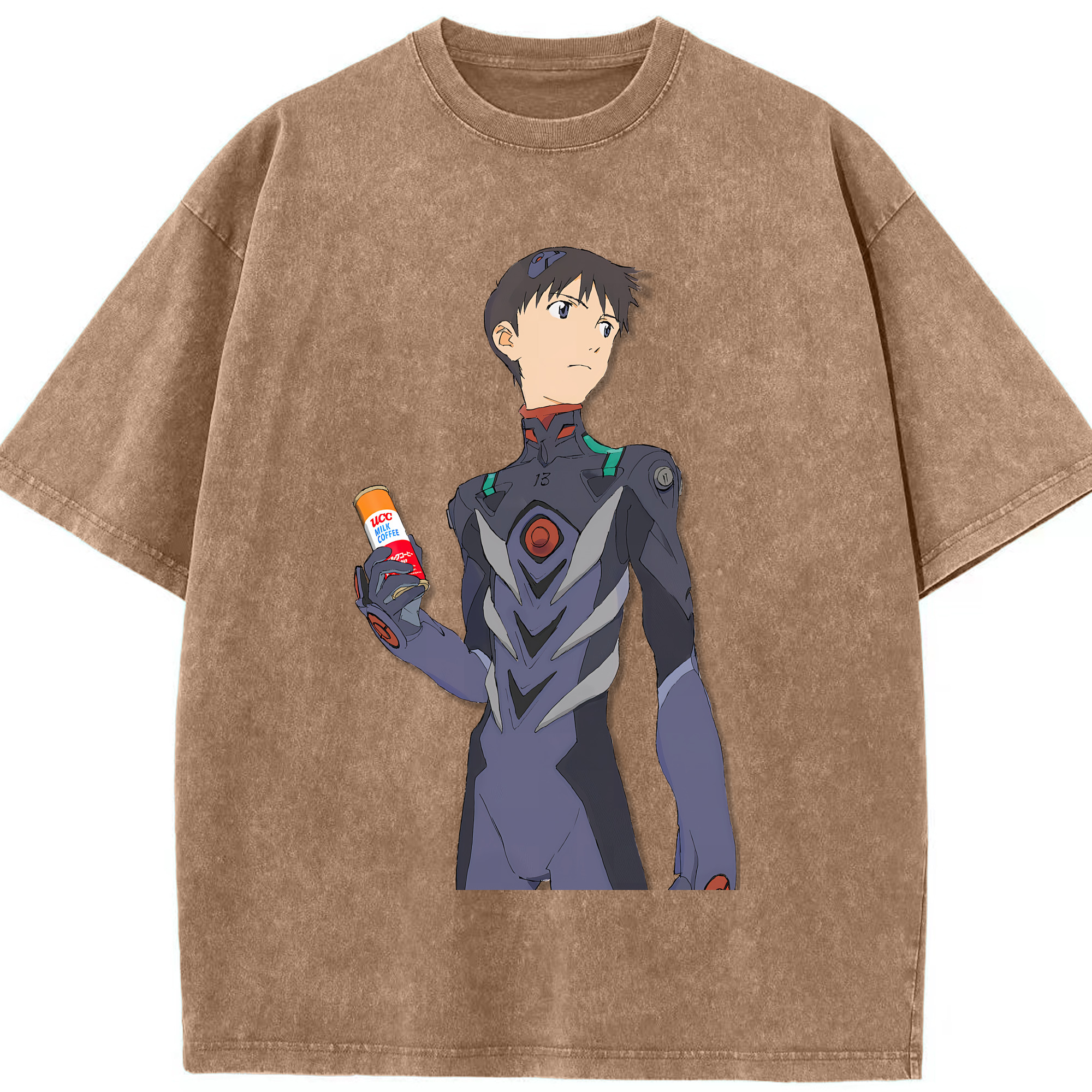 （画像用） EVA 新世紀エヴァンゲリオン 綿100% ヴィンテージ風 半袖Tシャツ（フロントプリント）
