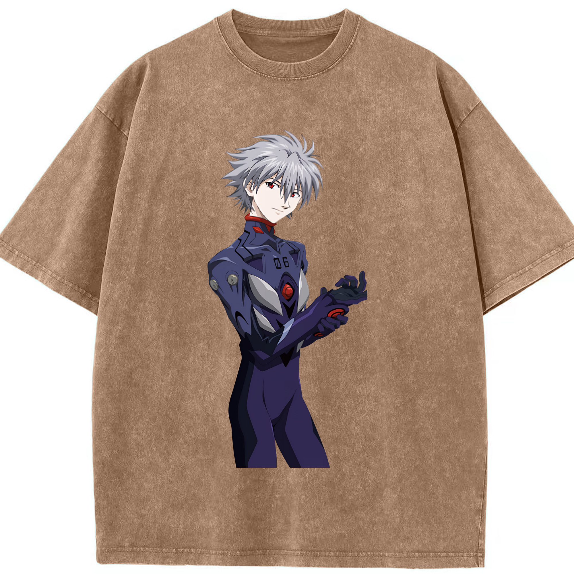 （画像用） EVA 新世紀エヴァンゲリオン 綿100% ヴィンテージ風 半袖Tシャツ（フロントプリント）