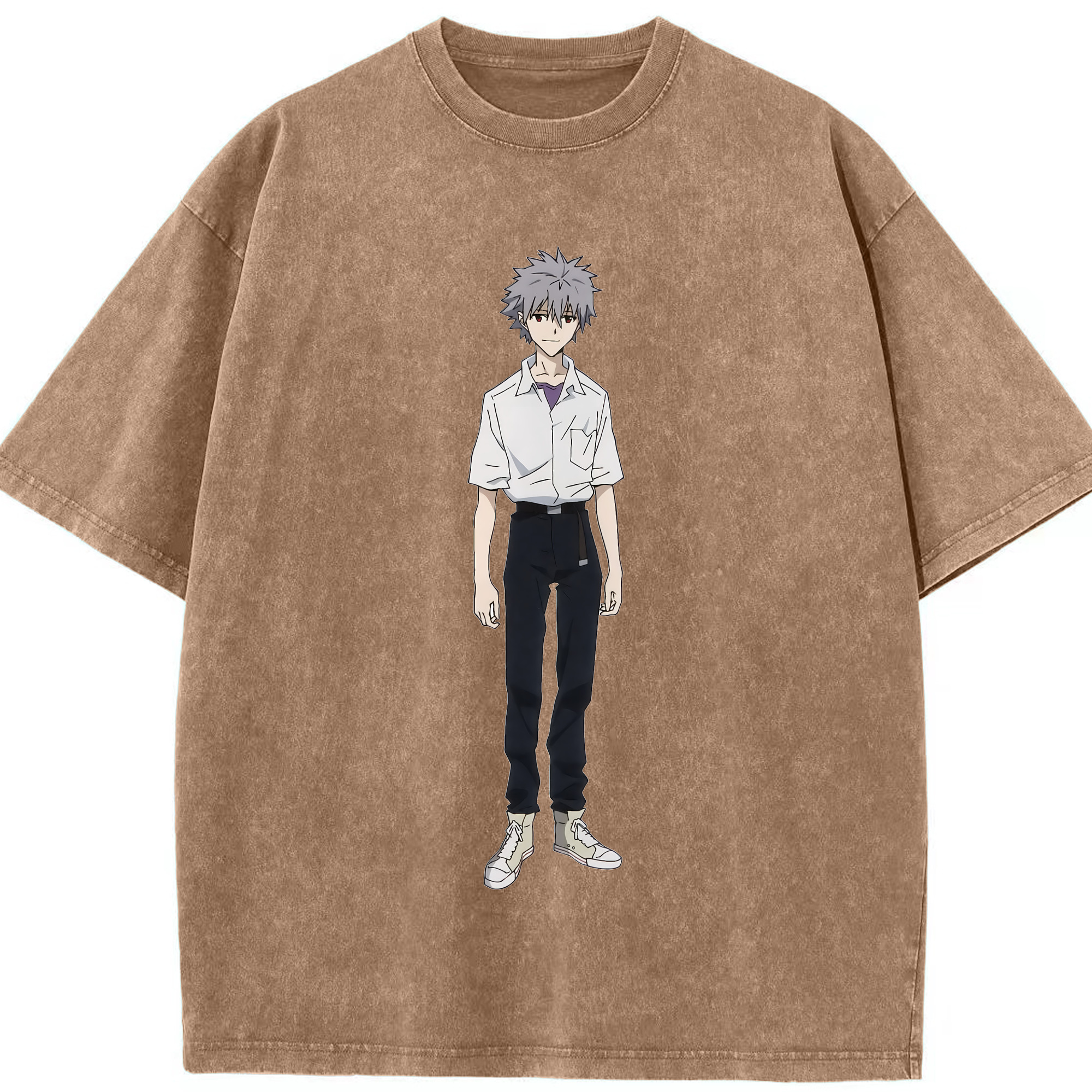（画像用） EVA 新世紀エヴァンゲリオン 綿100% ヴィンテージ風 半袖Tシャツ（フロントプリント）