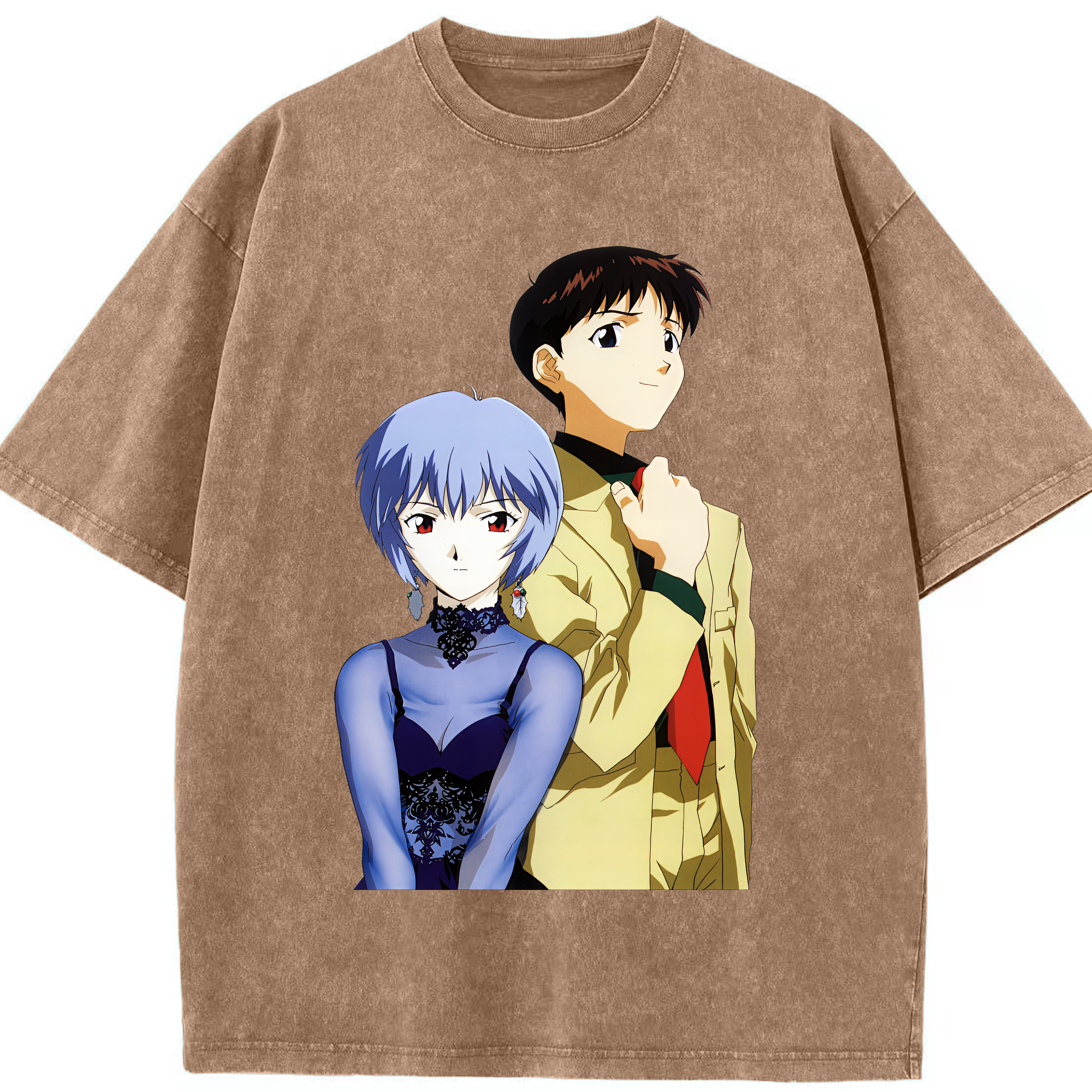 （画像用） EVA 新世紀エヴァンゲリオン 綿100% ヴィンテージ風 半袖Tシャツ（フロントプリント）