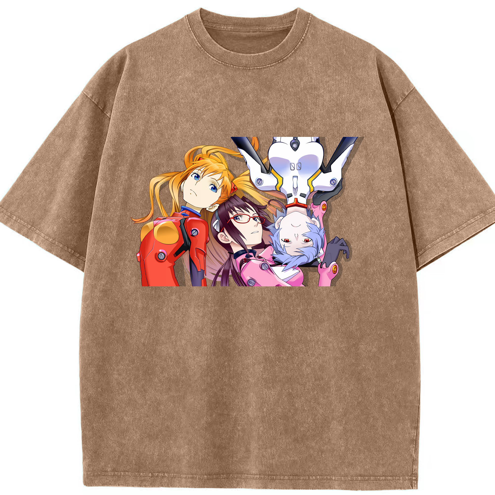 （画像用） EVA 新世紀エヴァンゲリオン 綿100% ヴィンテージ風 半袖Tシャツ（フロントプリント）