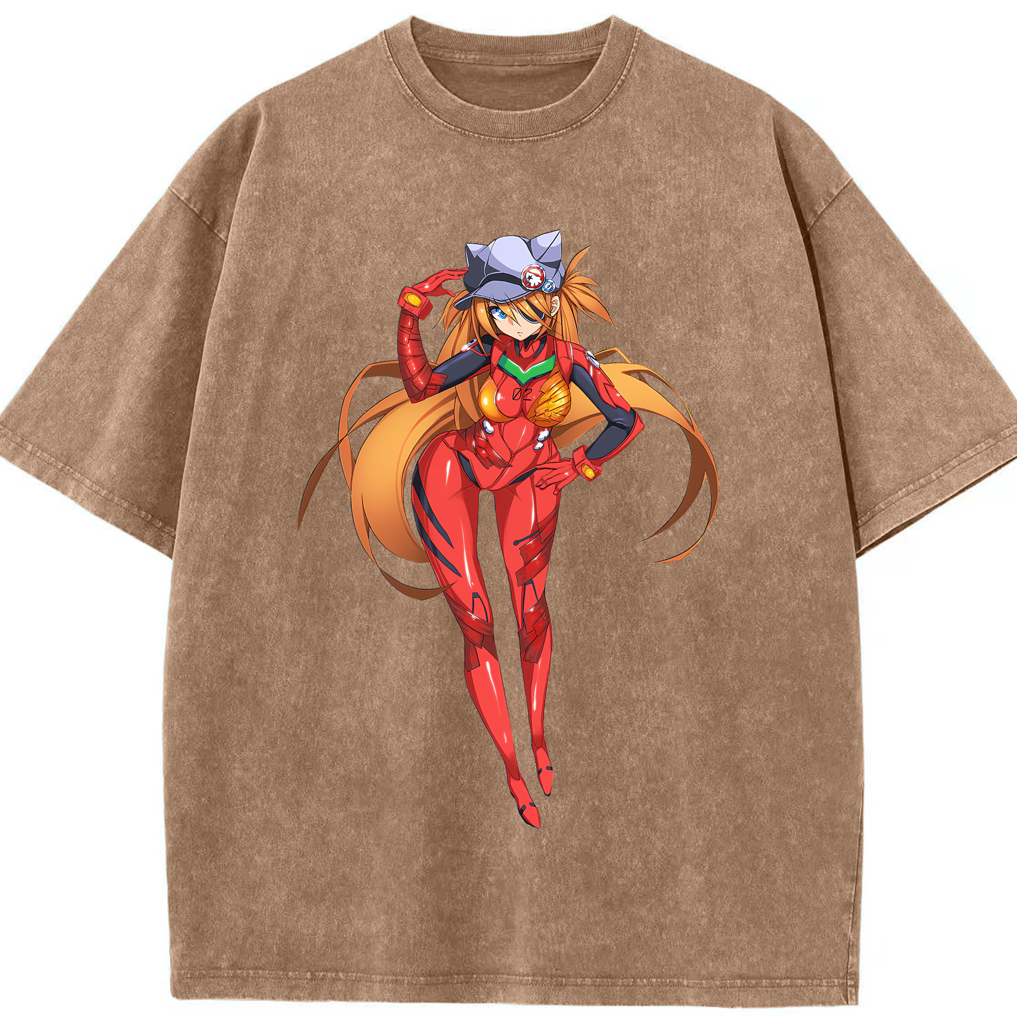 （画像用） EVA 新世紀エヴァンゲリオン 綿100% ヴィンテージ風 半袖Tシャツ（フロントプリント）