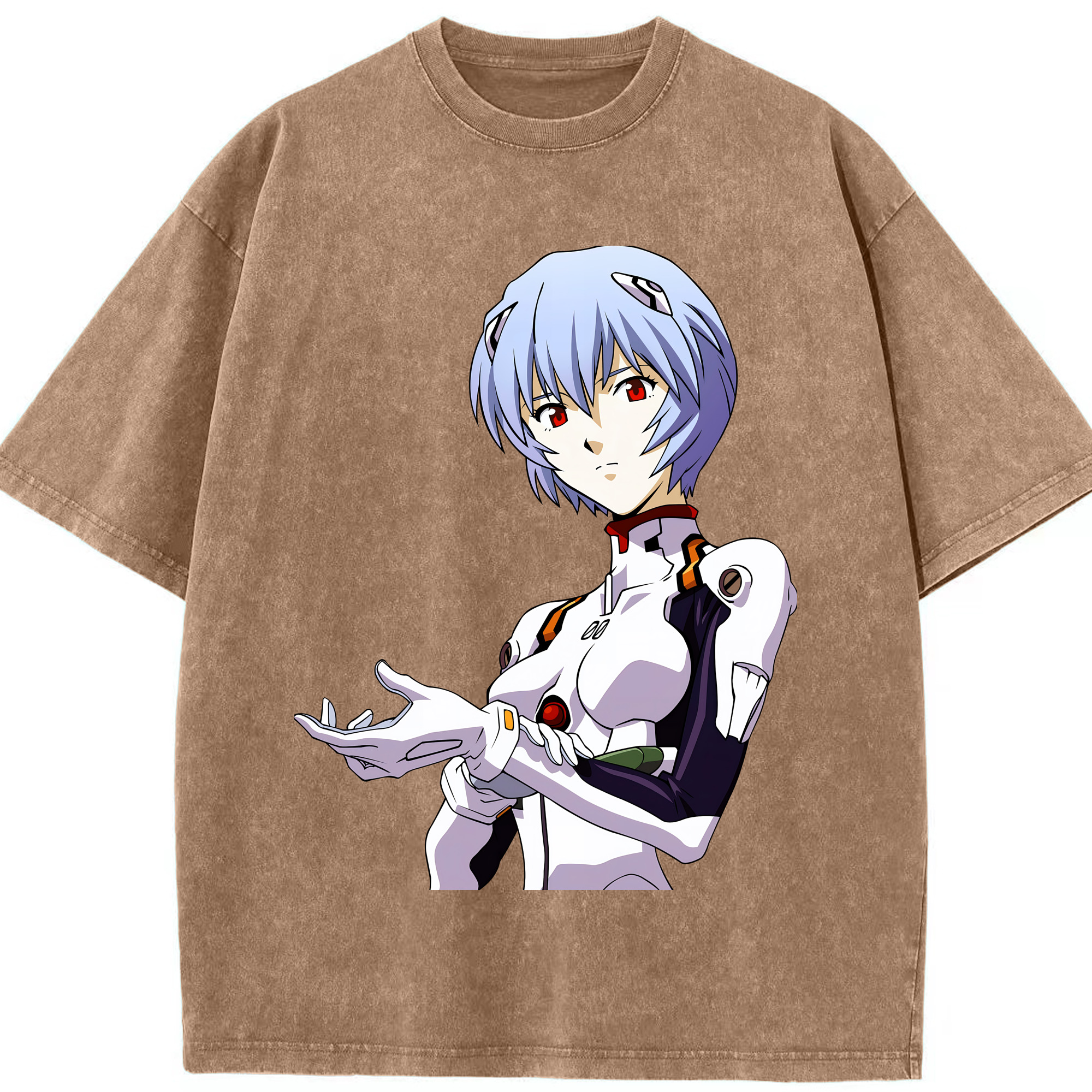 （画像用） EVA 新世紀エヴァンゲリオン 綿100% ヴィンテージ風 半袖Tシャツ（フロントプリント）
