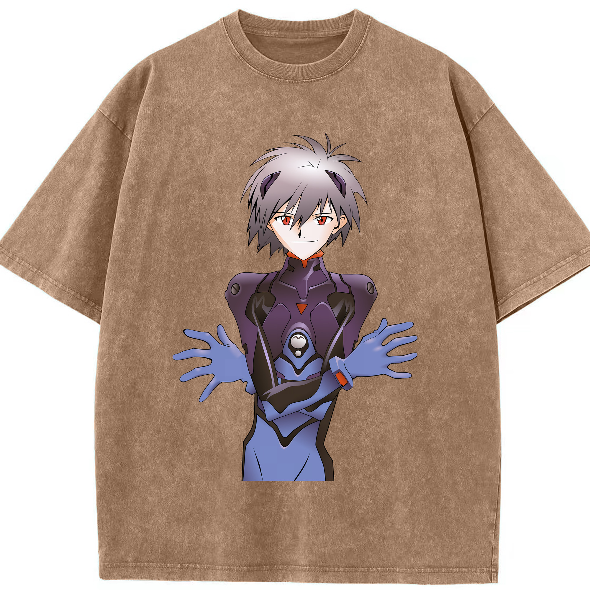 （画像用） EVA 新世紀エヴァンゲリオン 綿100% ヴィンテージ風 半袖Tシャツ（フロントプリント）