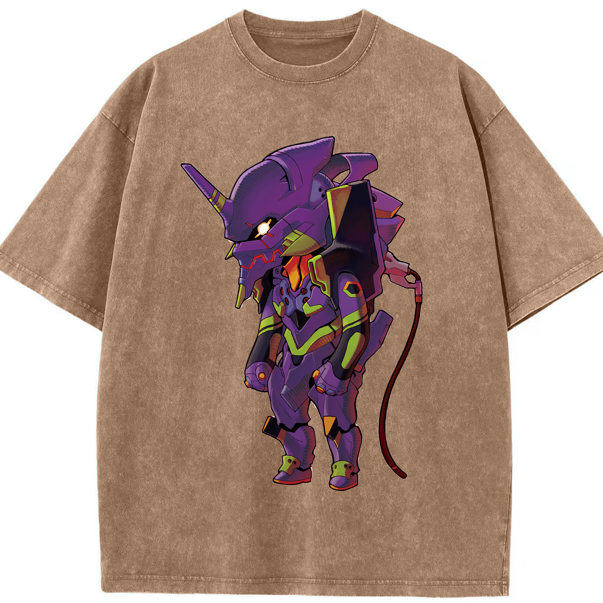 （画像用） EVA 新世紀エヴァンゲリオン 綿100% ヴィンテージ風 半袖Tシャツ（フロントプリント）