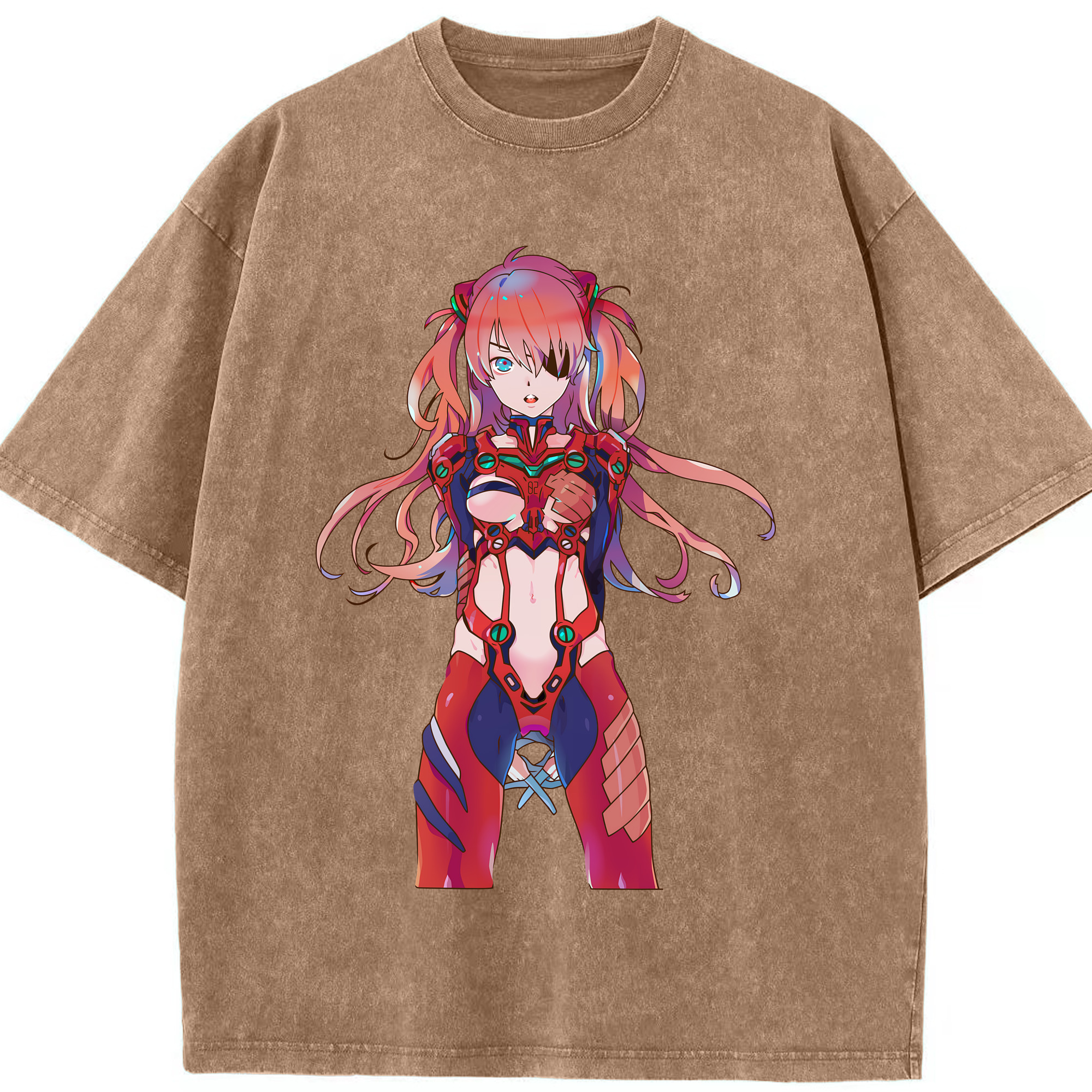 （画像用） EVA 新世紀エヴァンゲリオン 綿100% ヴィンテージ風 半袖Tシャツ（フロントプリント）