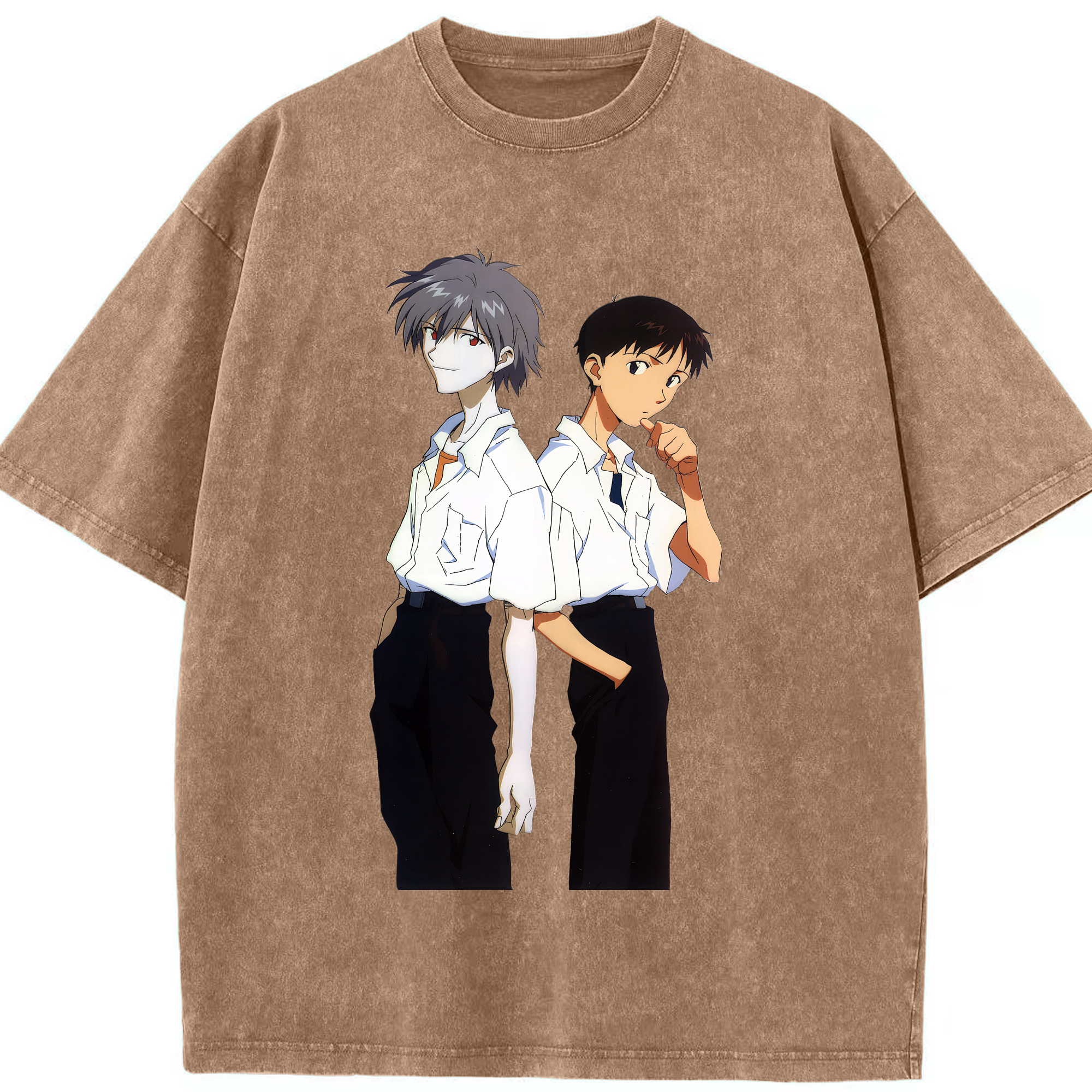 （画像用） EVA 新世紀エヴァンゲリオン 綿100% ヴィンテージ風 半袖Tシャツ（フロントプリント）