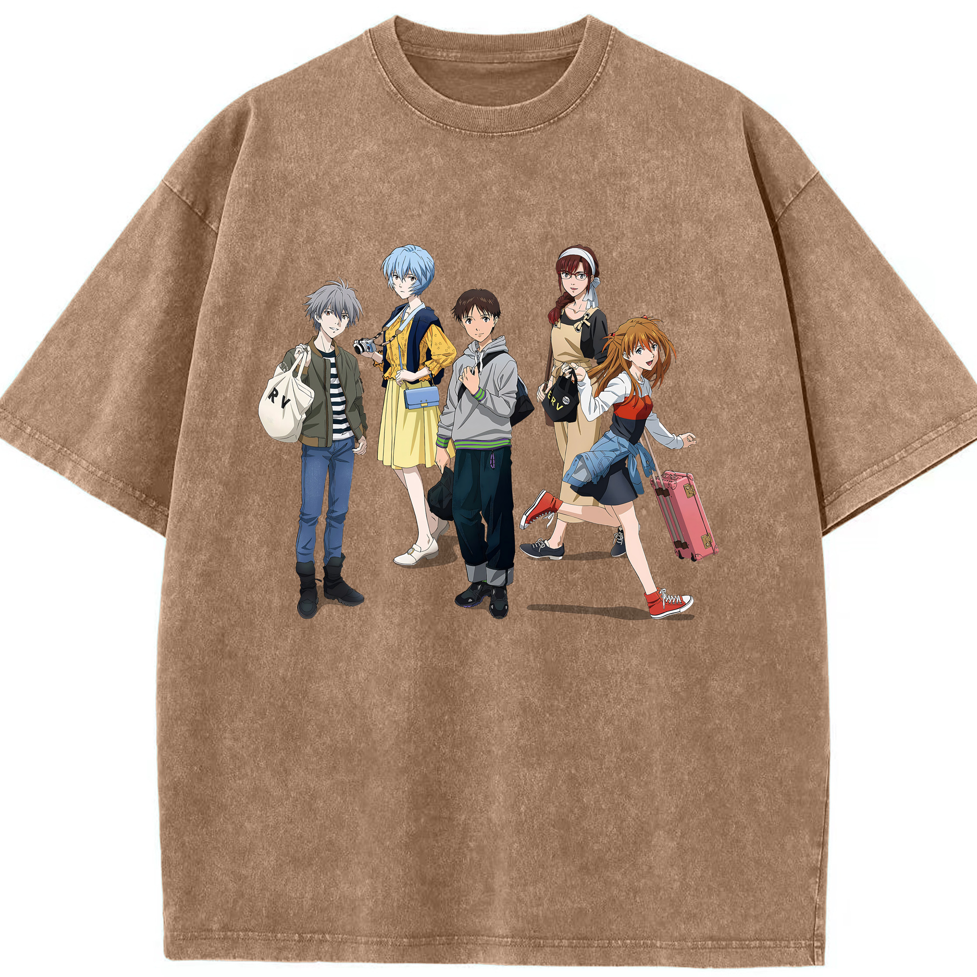 （画像用） EVA 新世紀エヴァンゲリオン 綿100% ヴィンテージ風 半袖Tシャツ（フロントプリント）