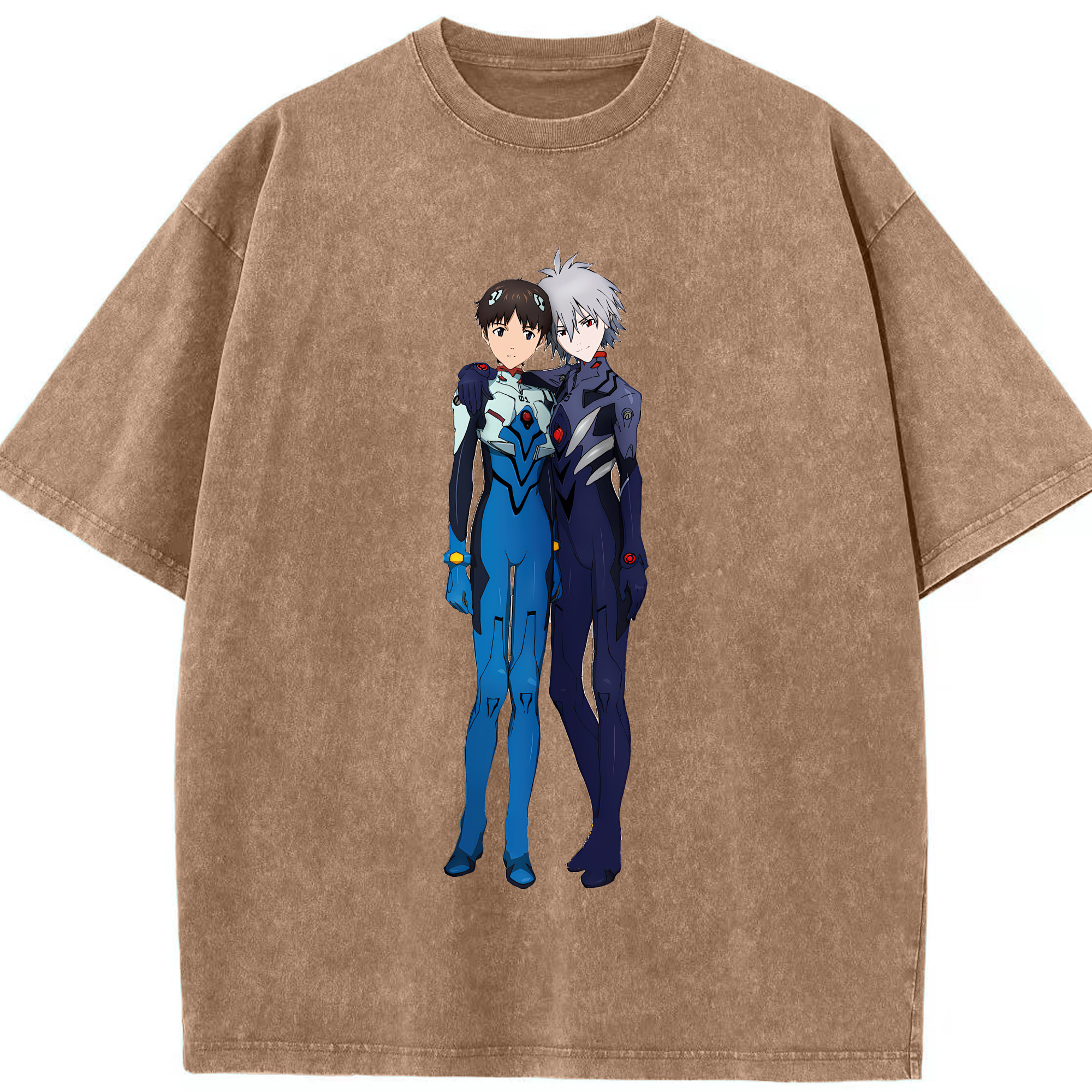 （画像用） EVA 新世紀エヴァンゲリオン 綿100% ヴィンテージ風 半袖Tシャツ（フロントプリント）