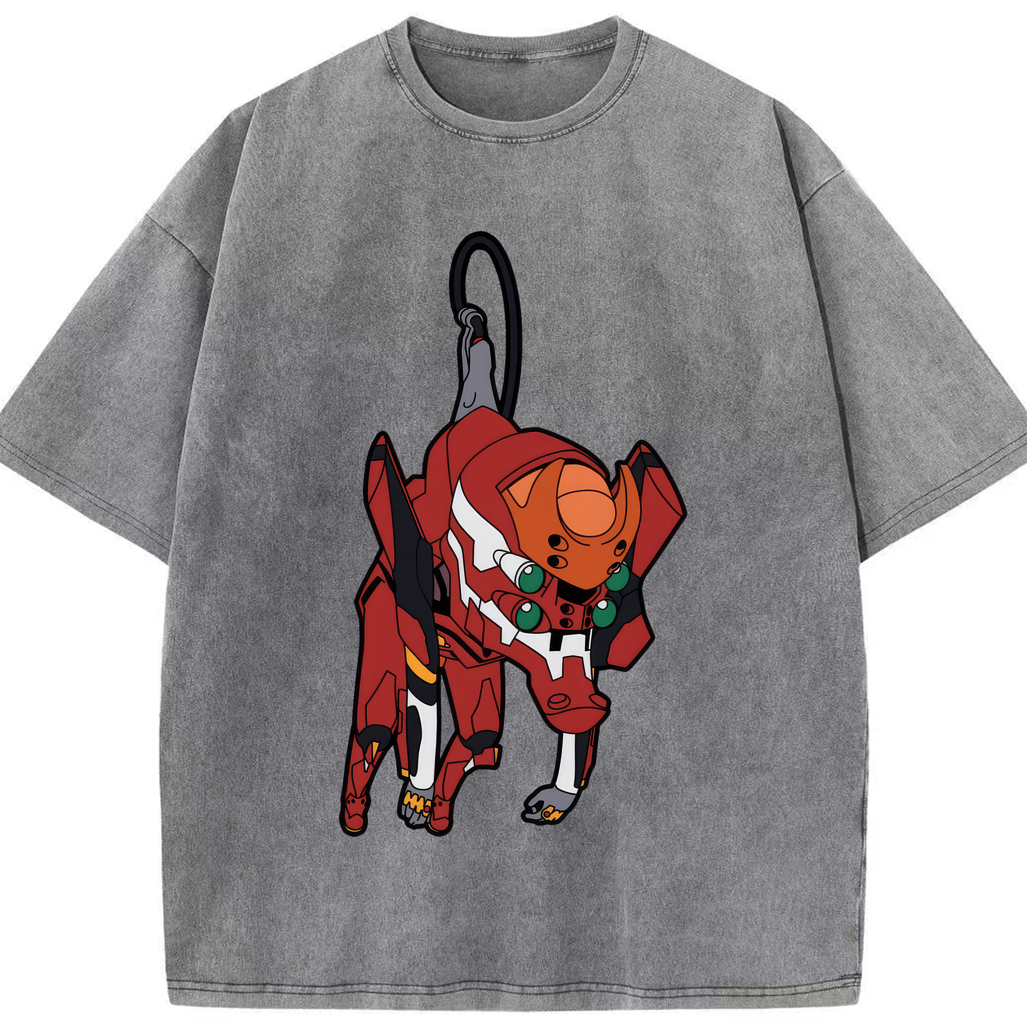 （画像用） EVA 新世紀エヴァンゲリオン 綿100% ヴィンテージ風 半袖Tシャツ（フロントプリント）