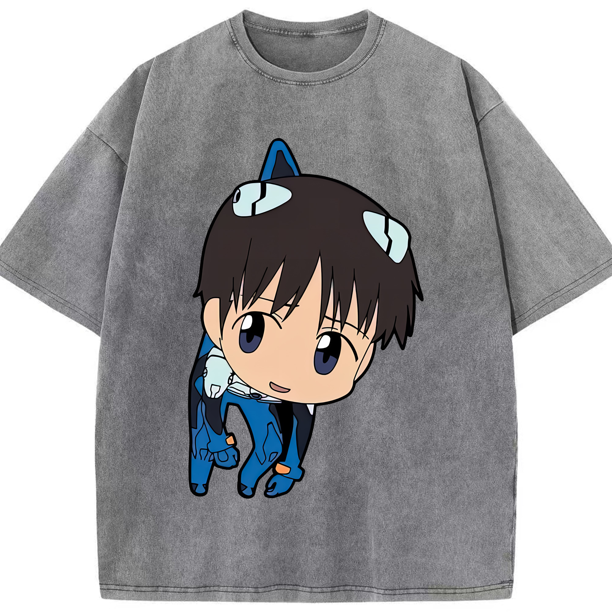 （画像用） EVA 新世紀エヴァンゲリオン 綿100% ヴィンテージ風 半袖Tシャツ（フロントプリント）