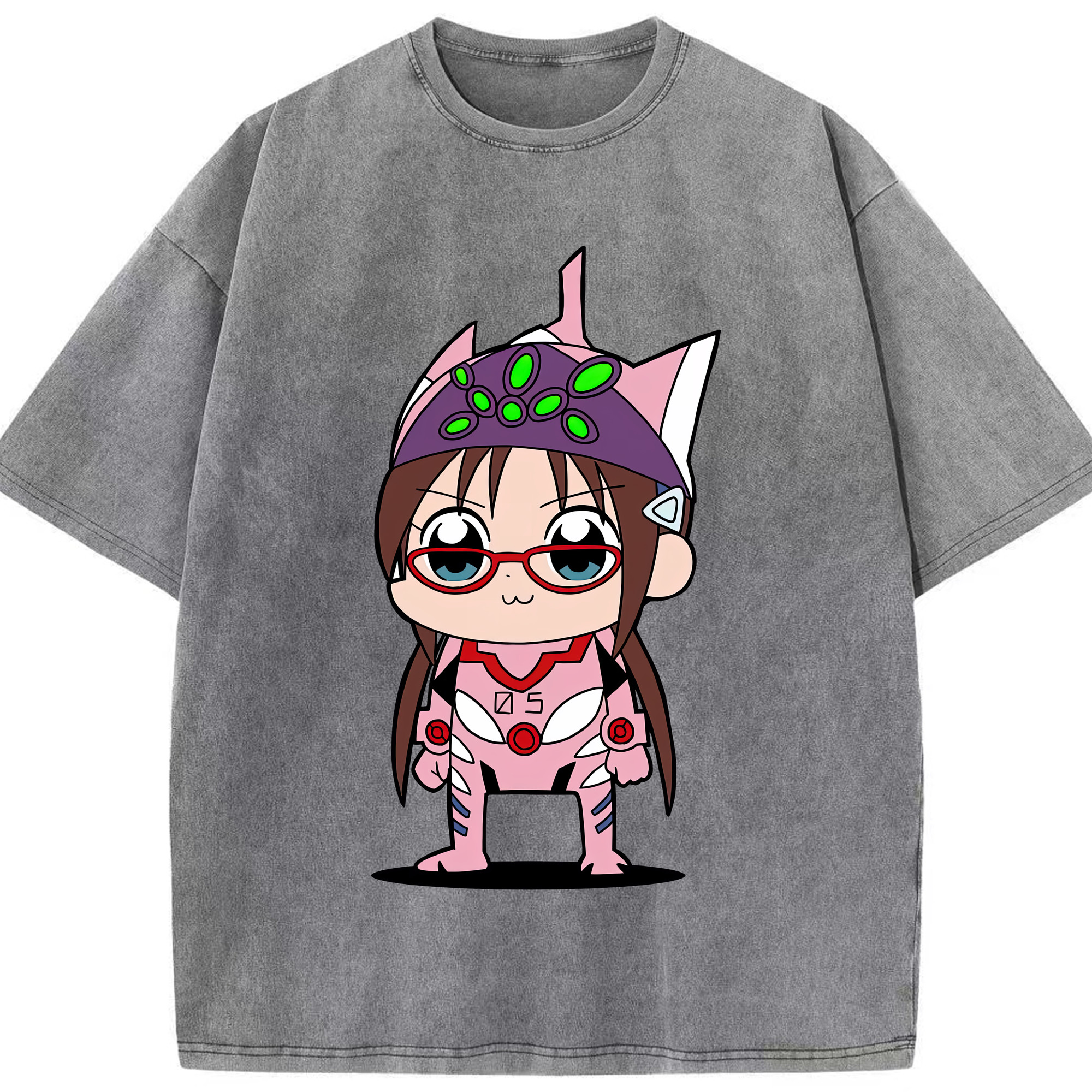 （画像用） EVA 新世紀エヴァンゲリオン 綿100% ヴィンテージ風 半袖Tシャツ（フロントプリント）