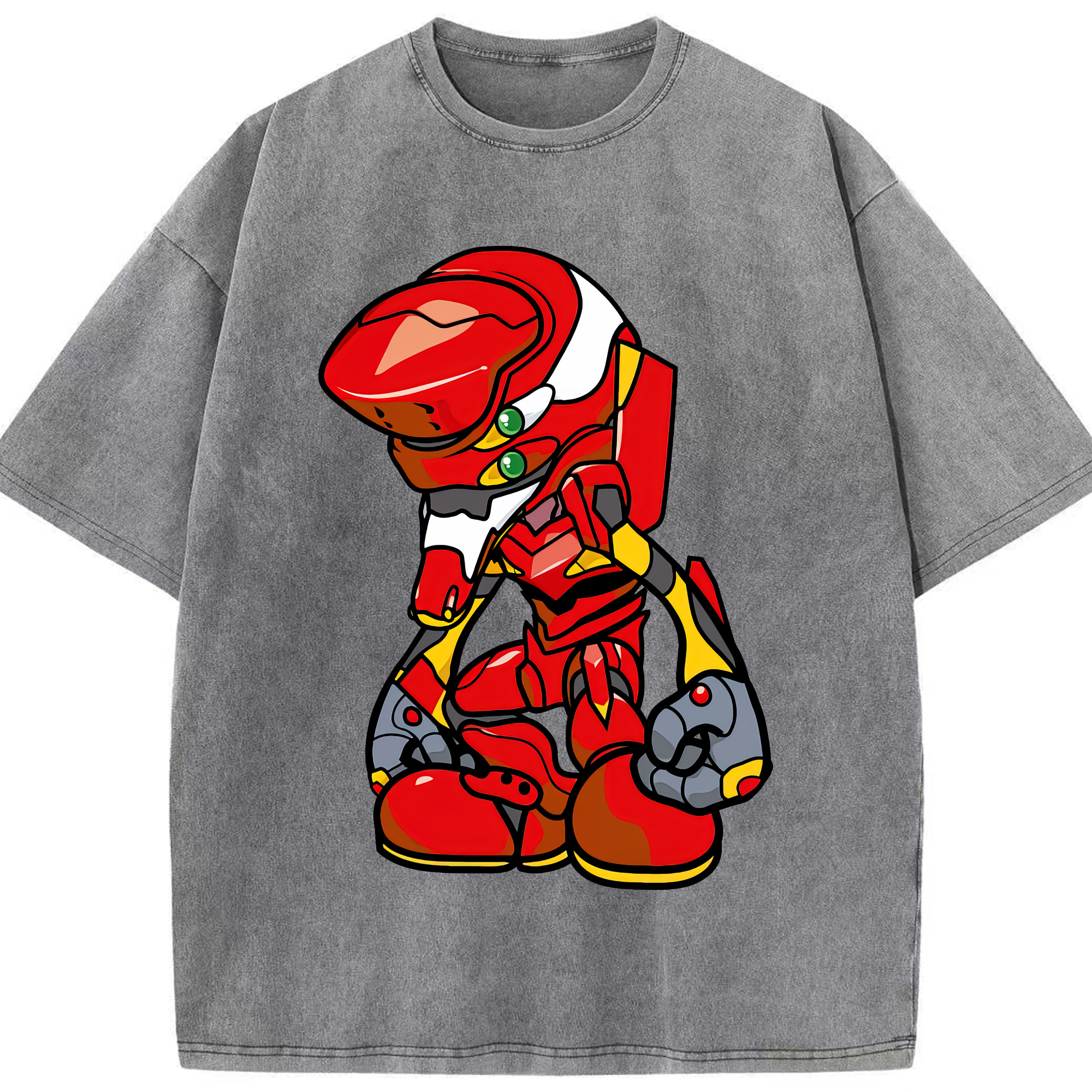（画像用） EVA 新世紀エヴァンゲリオン 綿100% ヴィンテージ風 半袖Tシャツ（フロントプリント）