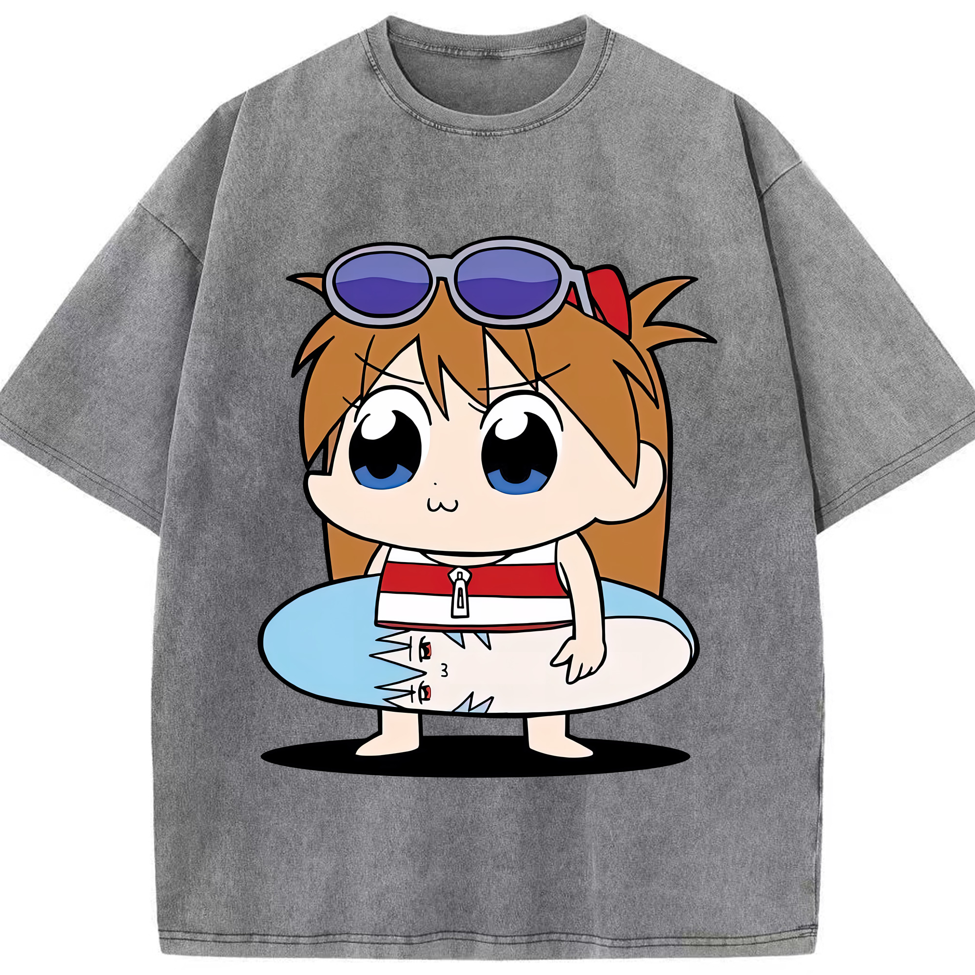 （画像用） EVA 新世紀エヴァンゲリオン 綿100% ヴィンテージ風 半袖Tシャツ（フロントプリント）