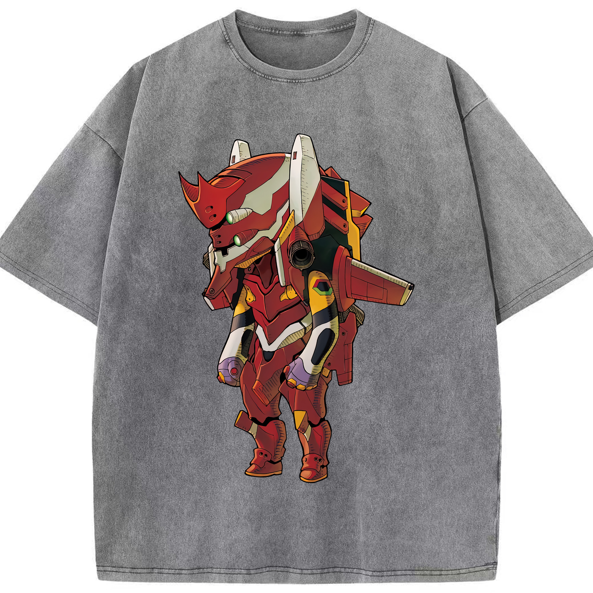 （画像用） EVA 新世紀エヴァンゲリオン 綿100% ヴィンテージ風 半袖Tシャツ（フロントプリント）
